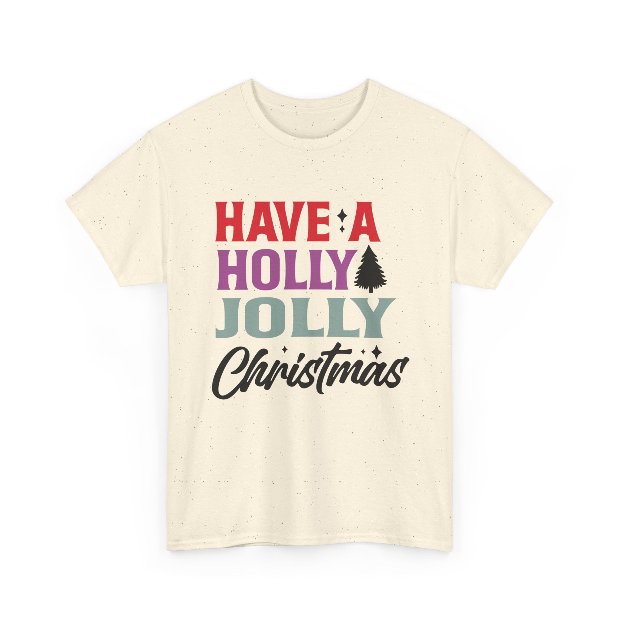 Festive Holly Jolly Christmas Graphic Tee | Gallory Hive