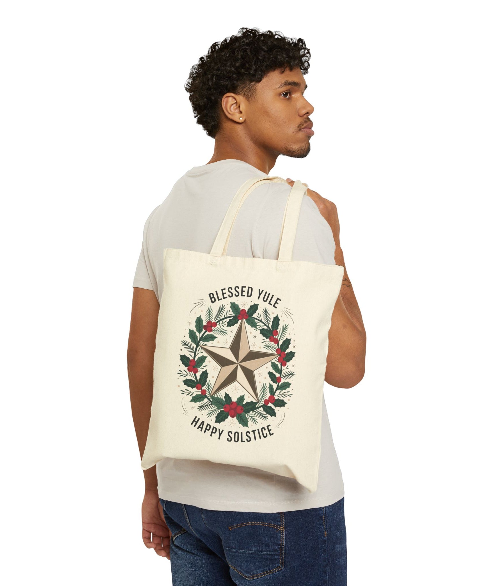 Blessed Yule Eco-Friendly Cotton Tote | Gallory Hive