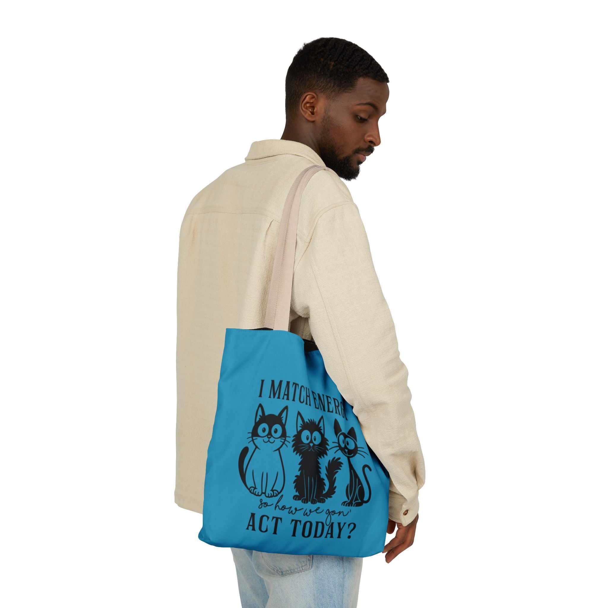 Cute Turquoise Canvas Tote – Reusable Bag