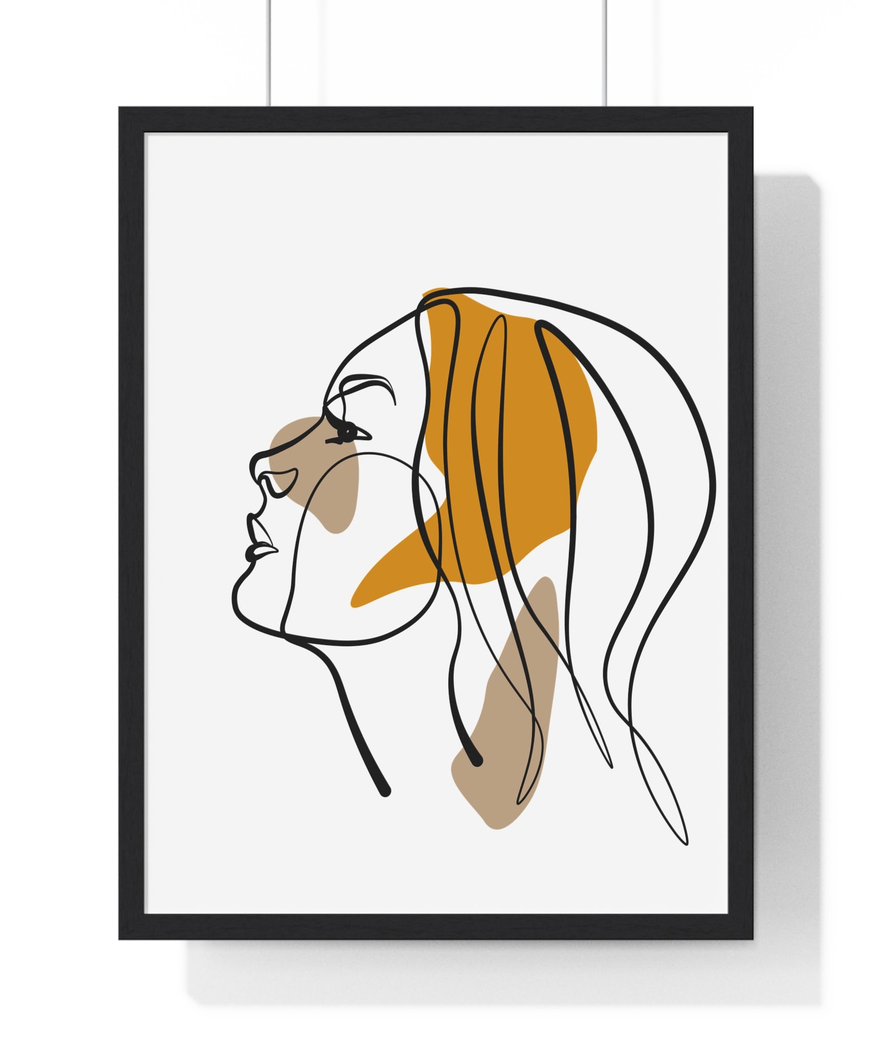 Abstract Woman Face Art – Framed Minimalist Print | Gallory Hive
