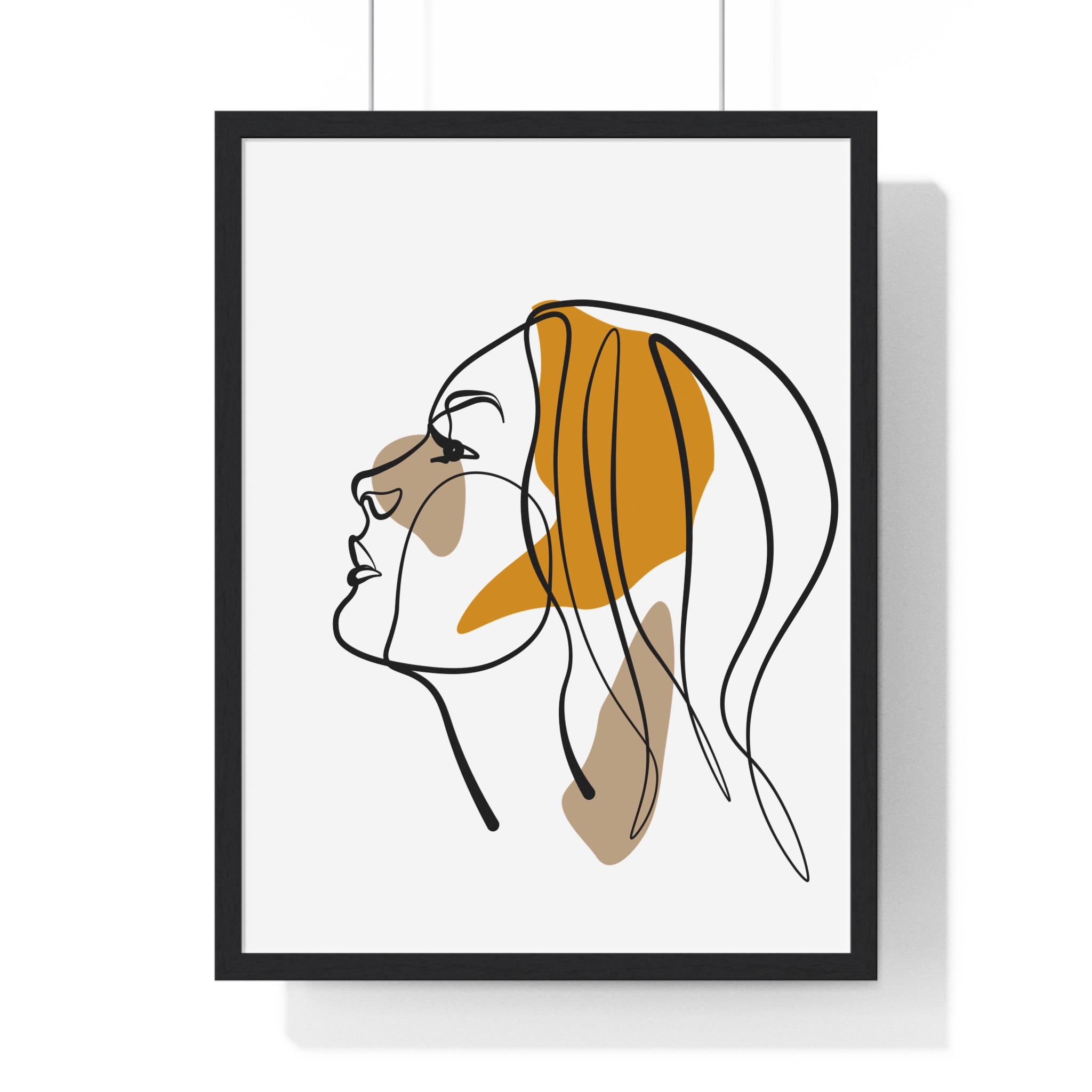 Abstract Woman Face Art – Framed Minimalist Print | Gallory Hive