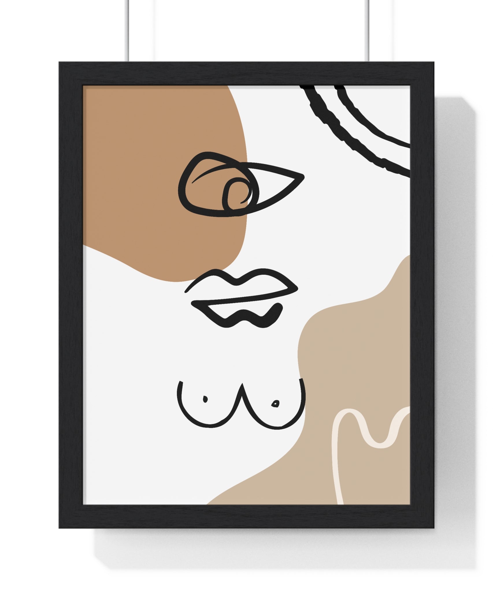 Abstract Human Form Art – Framed Line Drawing | Gallory Hive