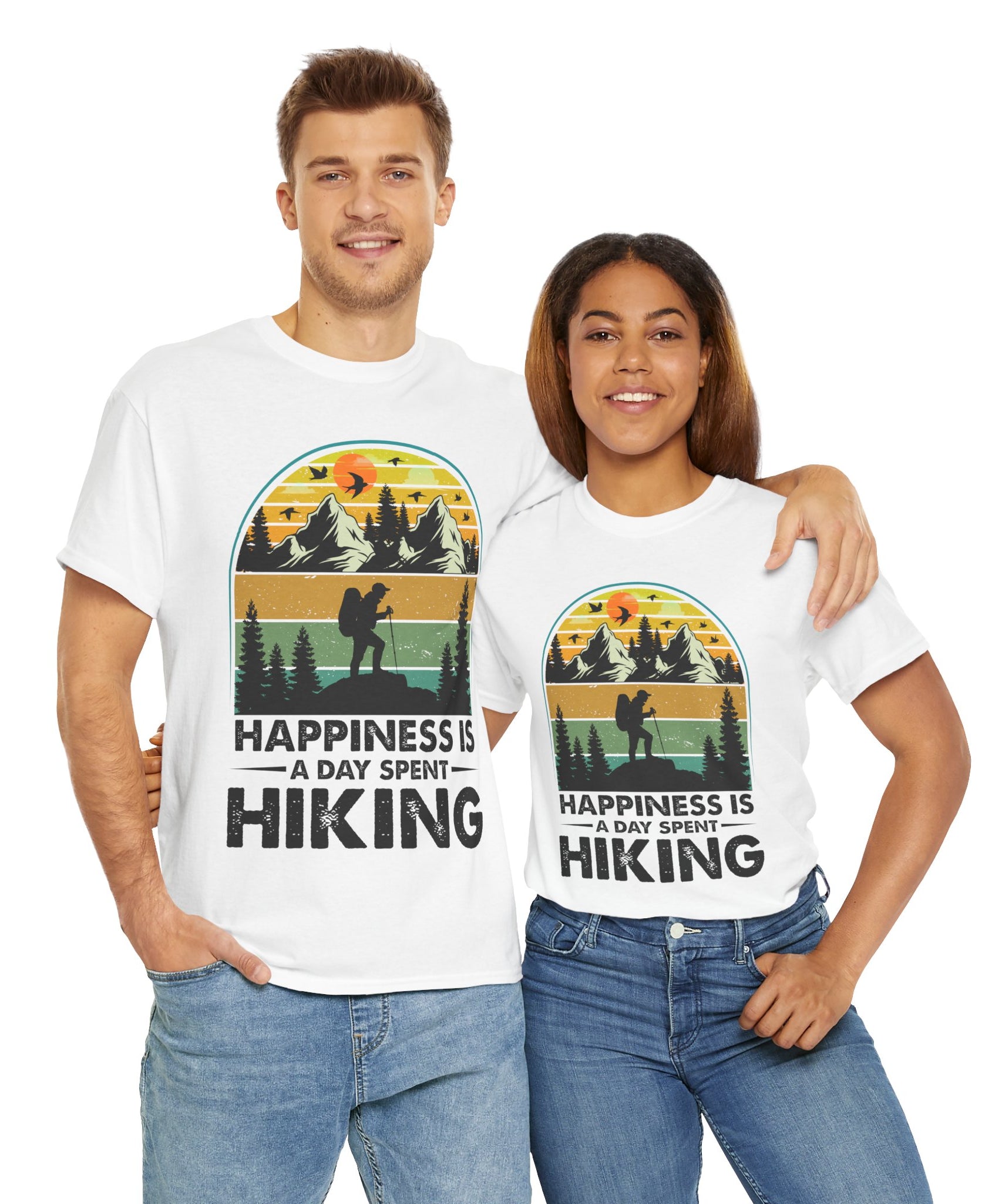 Vintage Hiker Sunset Mountain Tee