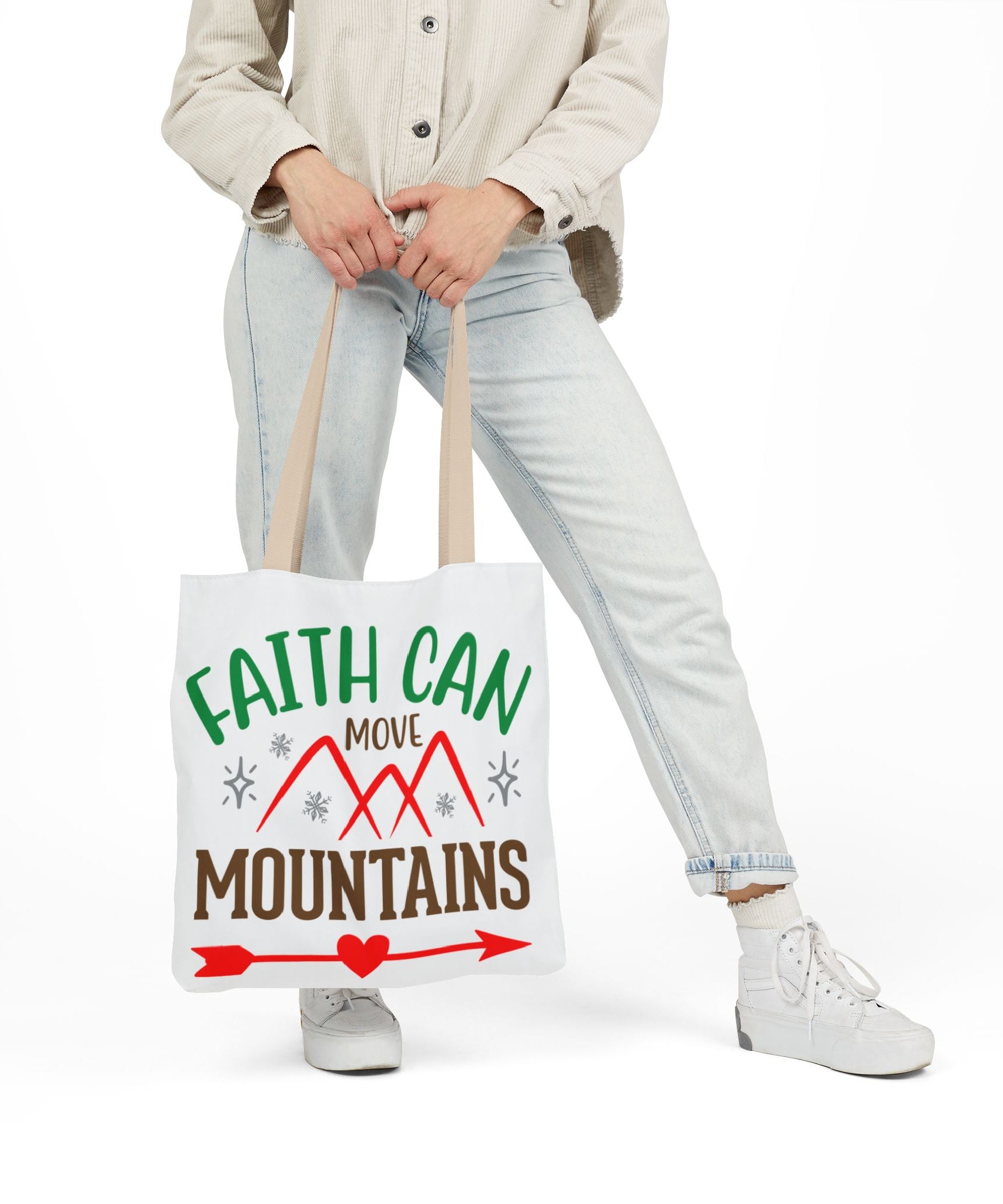 Inspirational Quote Canvas Polyester Tote