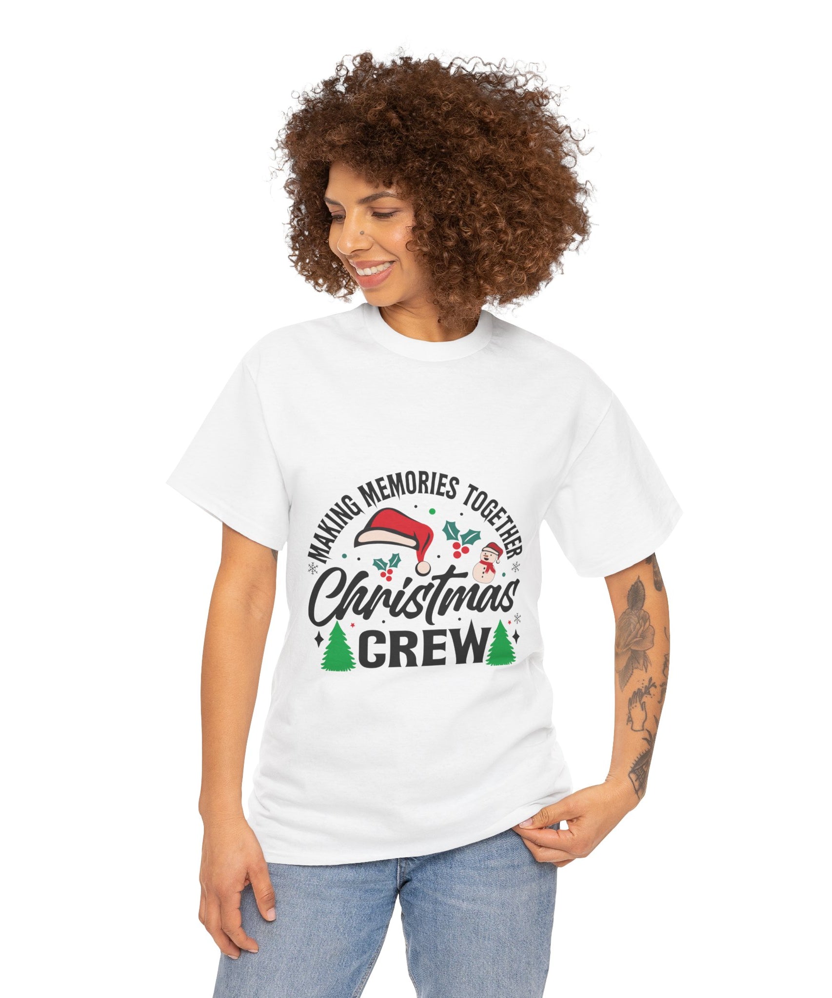 Santa Hat Snowman Xmas Trees Cute Tee | Gallory Hive