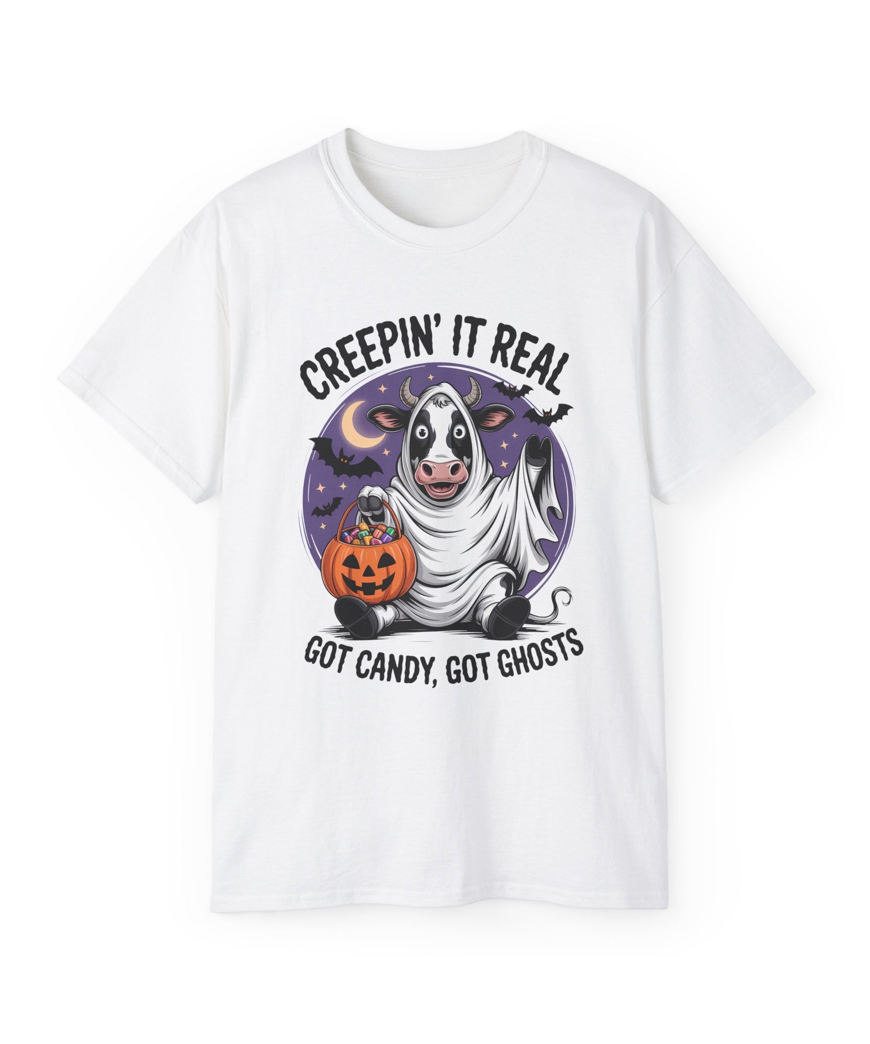 Cute Candy Cow Spooky Season Shirt | Gallory Hive