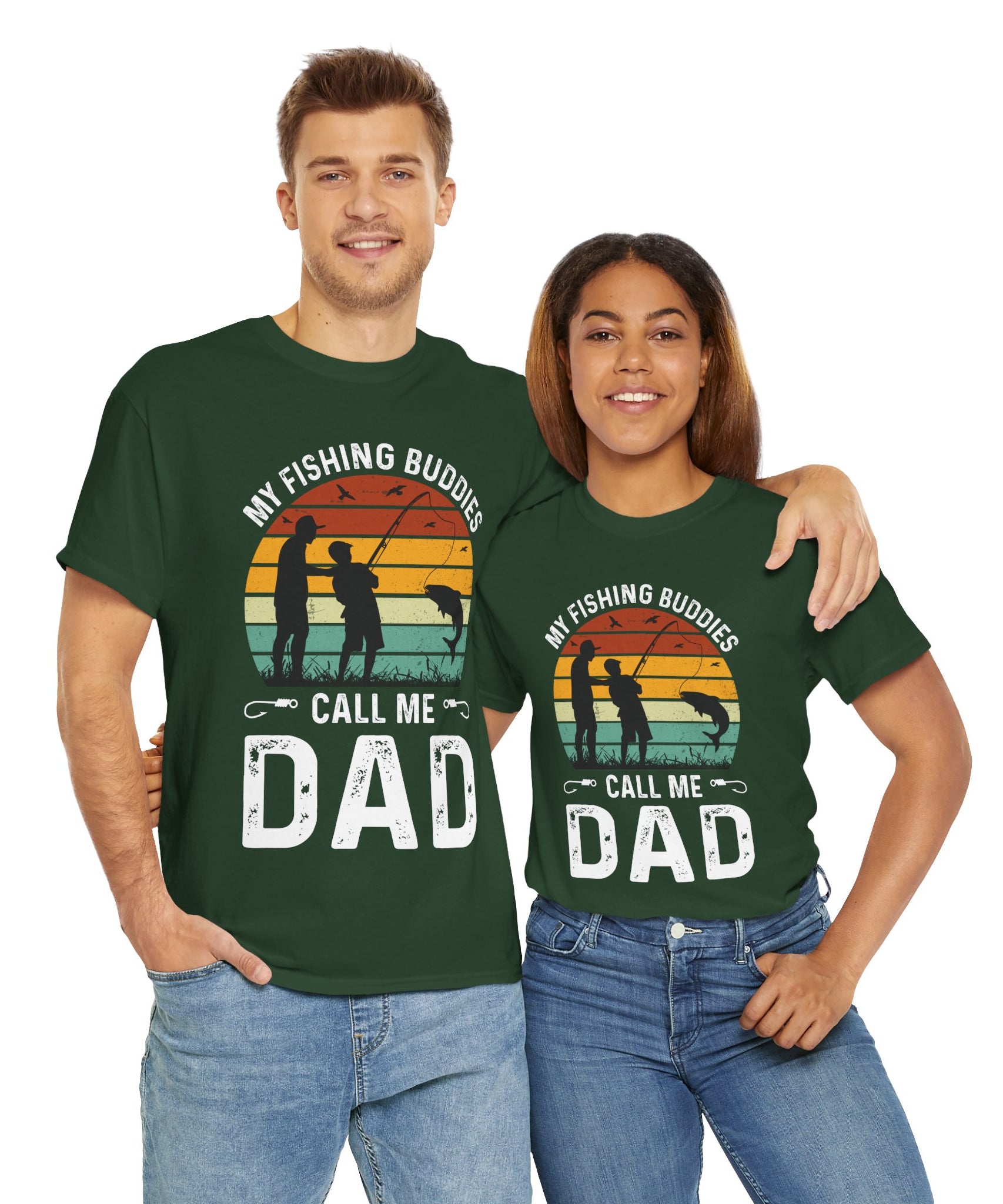 Vintage Dad & Kid Fishing Shirt