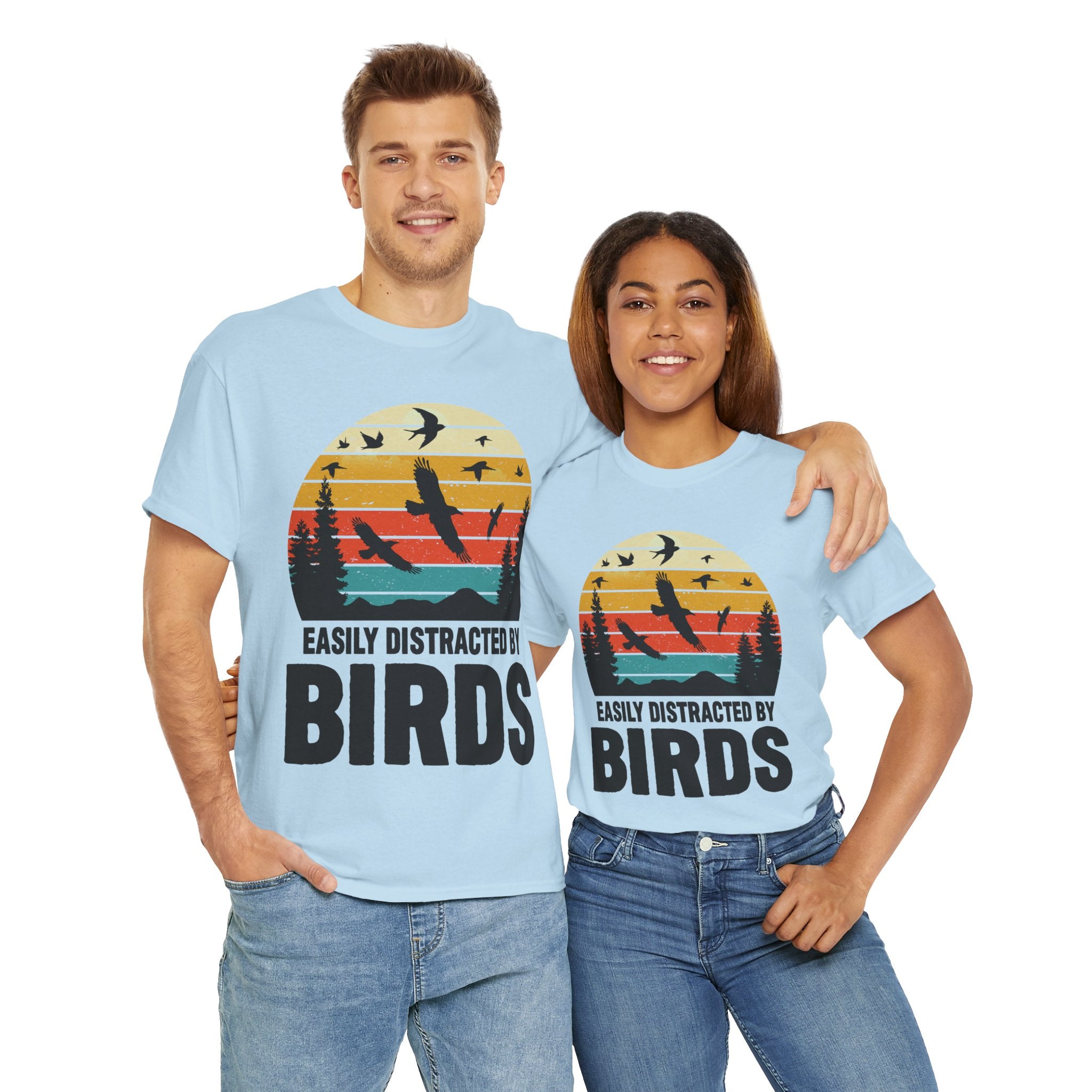 Retro Birds Lover Tee - Distracted Design