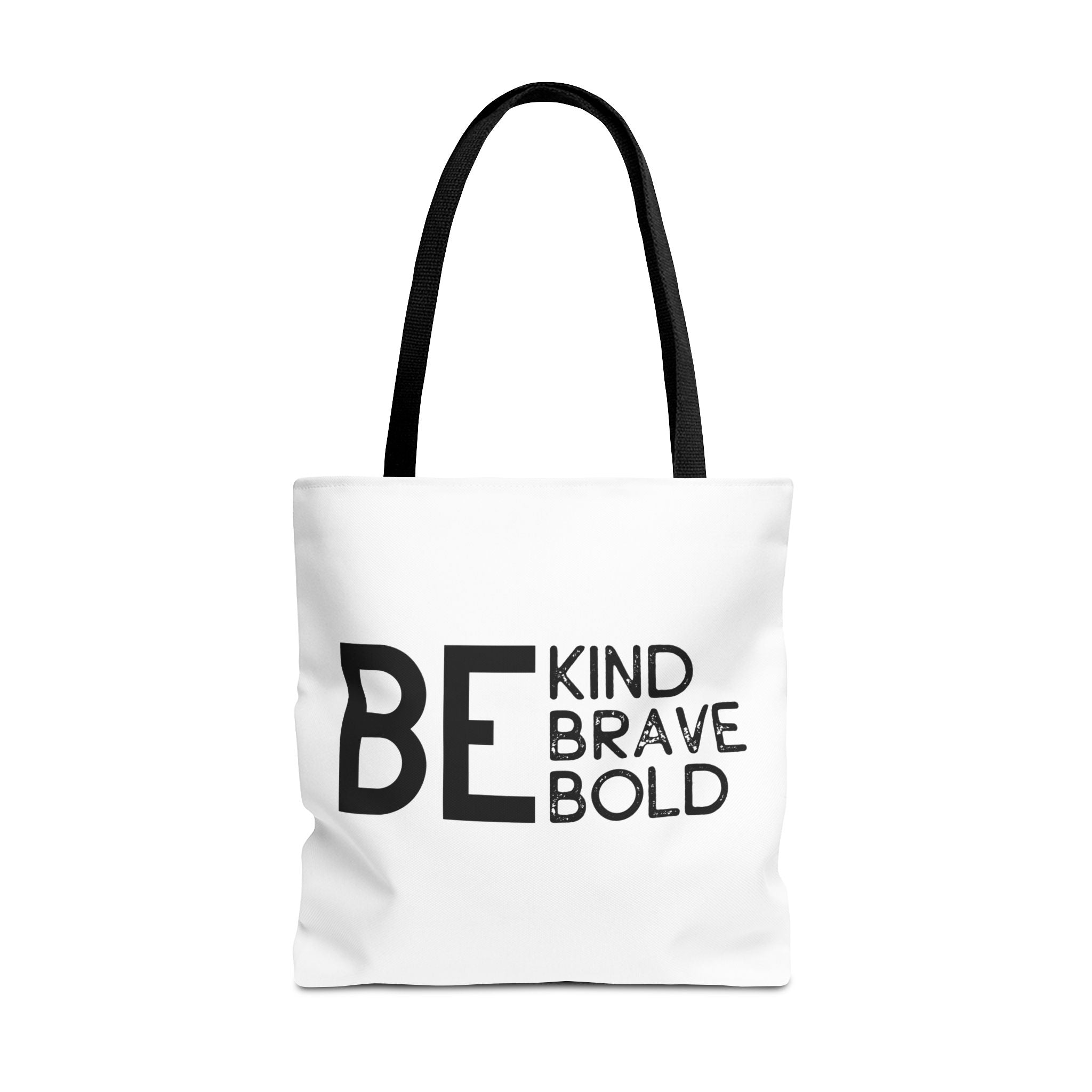 Inspirational Tote Bag - Be Kind Brave Bold - Eco-Friendly Carryall