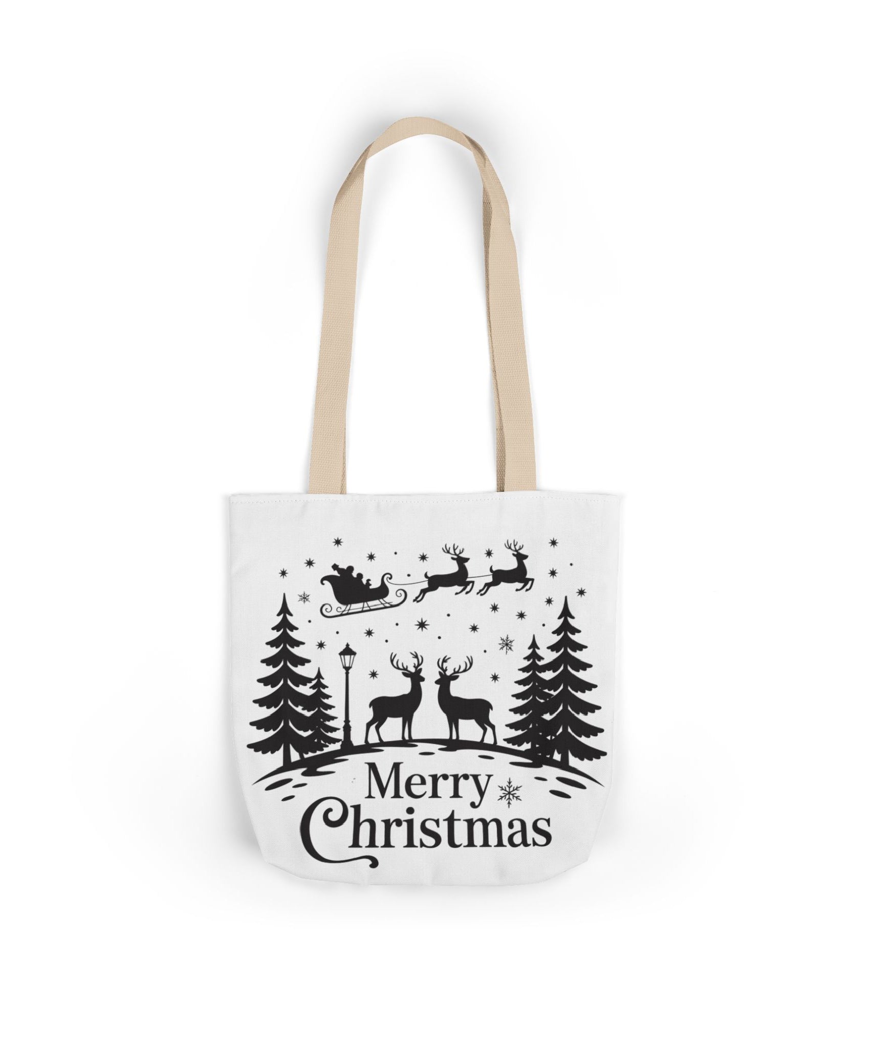 Merry Christmas Reindeer & Palm Trees Tote Bag | Gallory Hive