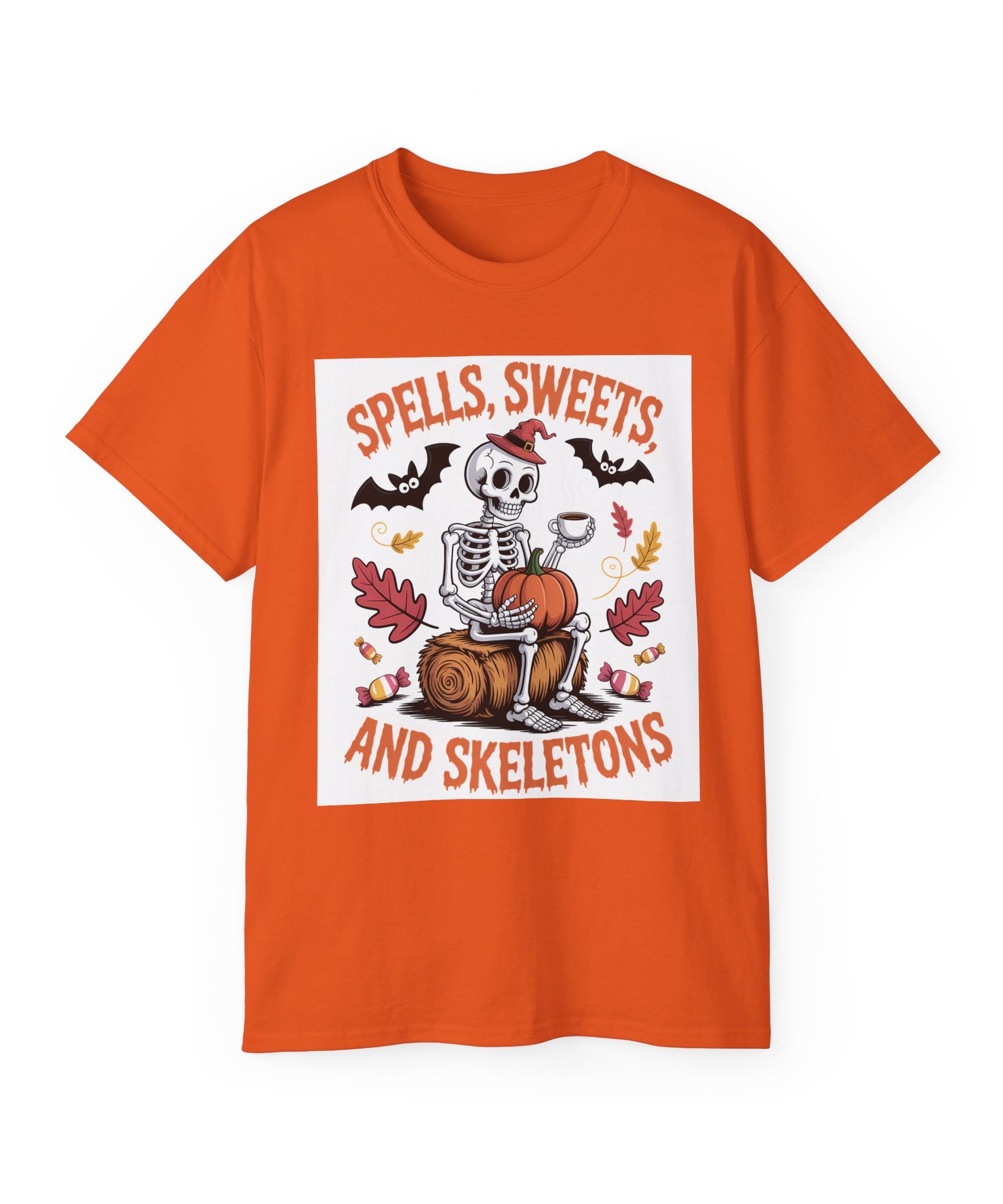 Cute Skeleton Witch Halloween T-Shirt | Gallory Hive