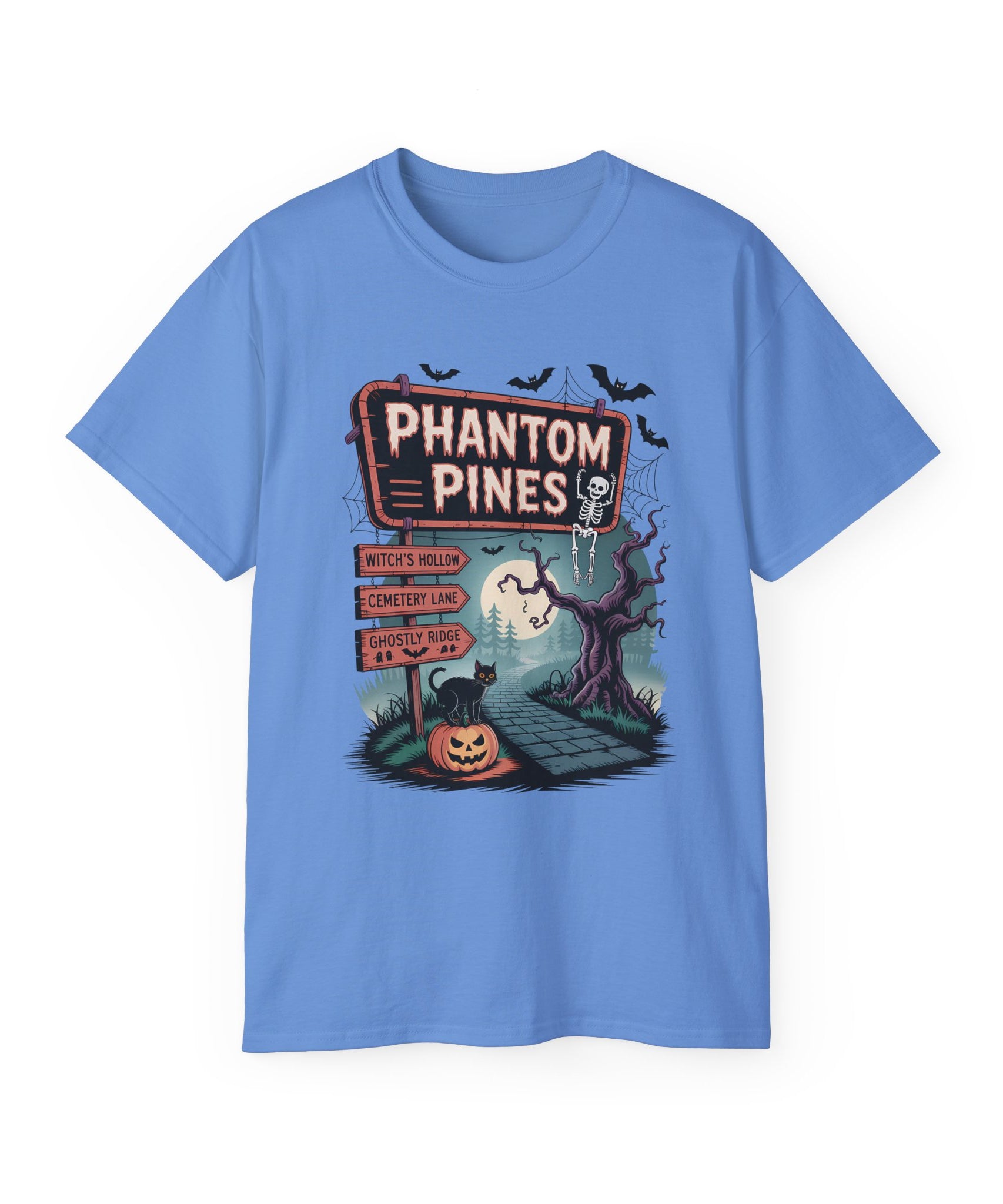 Halloween Phantom Pines Spooky Skeleton Tee | Gallory Hive