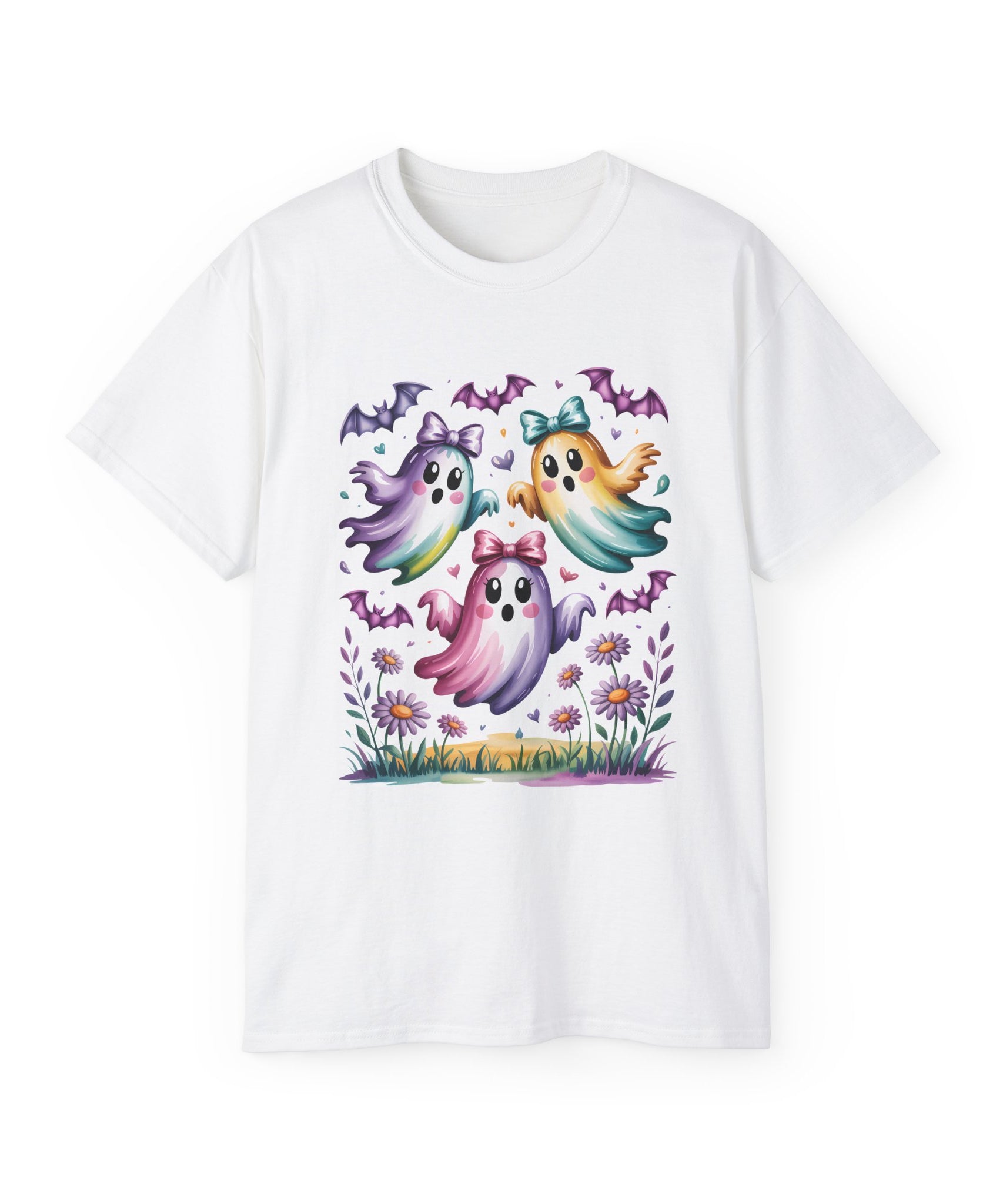 Floral Halloween Ghost Shirt – Kawaii Style | Gallory Hive