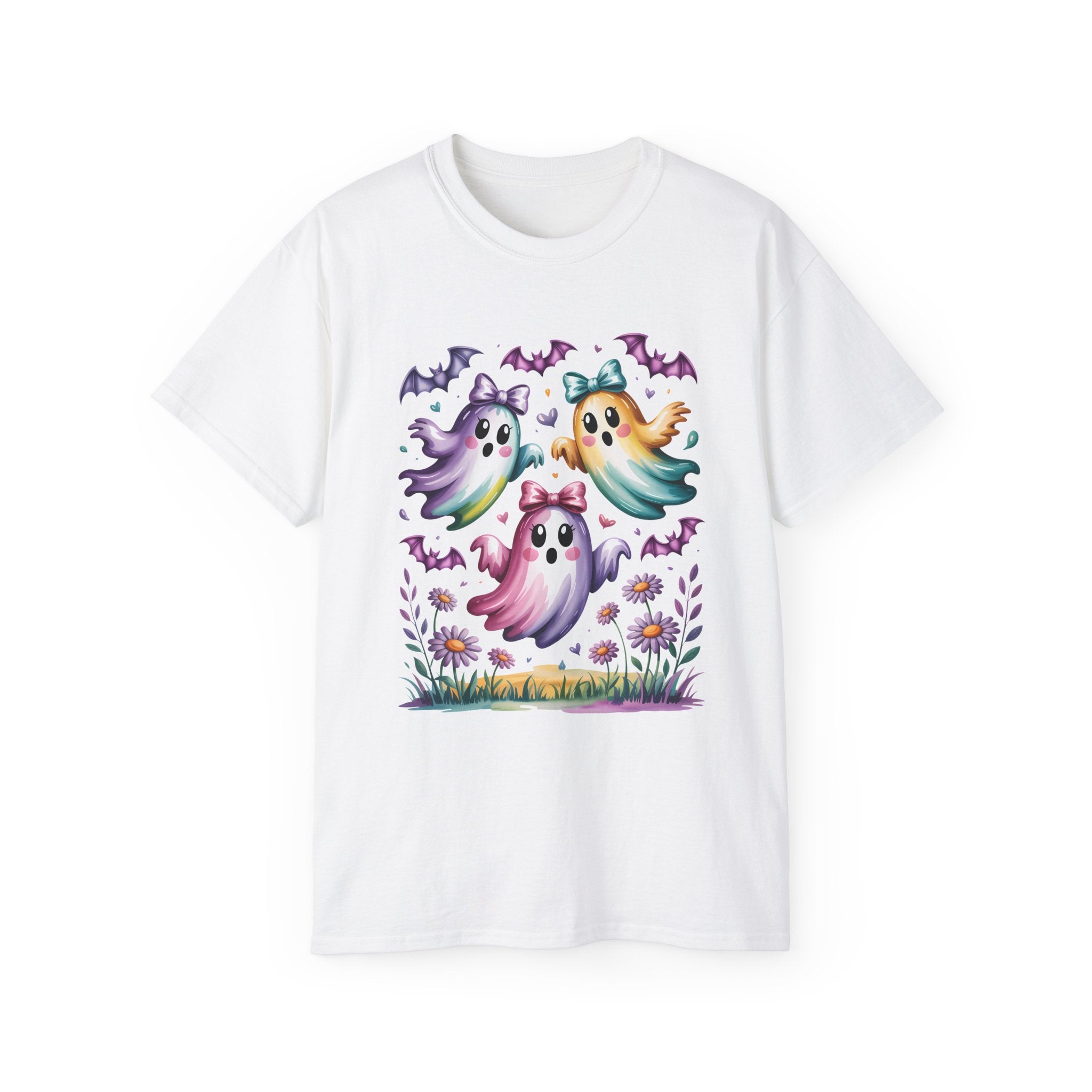 Floral Halloween Ghost Shirt – Kawaii Style | Gallory Hive