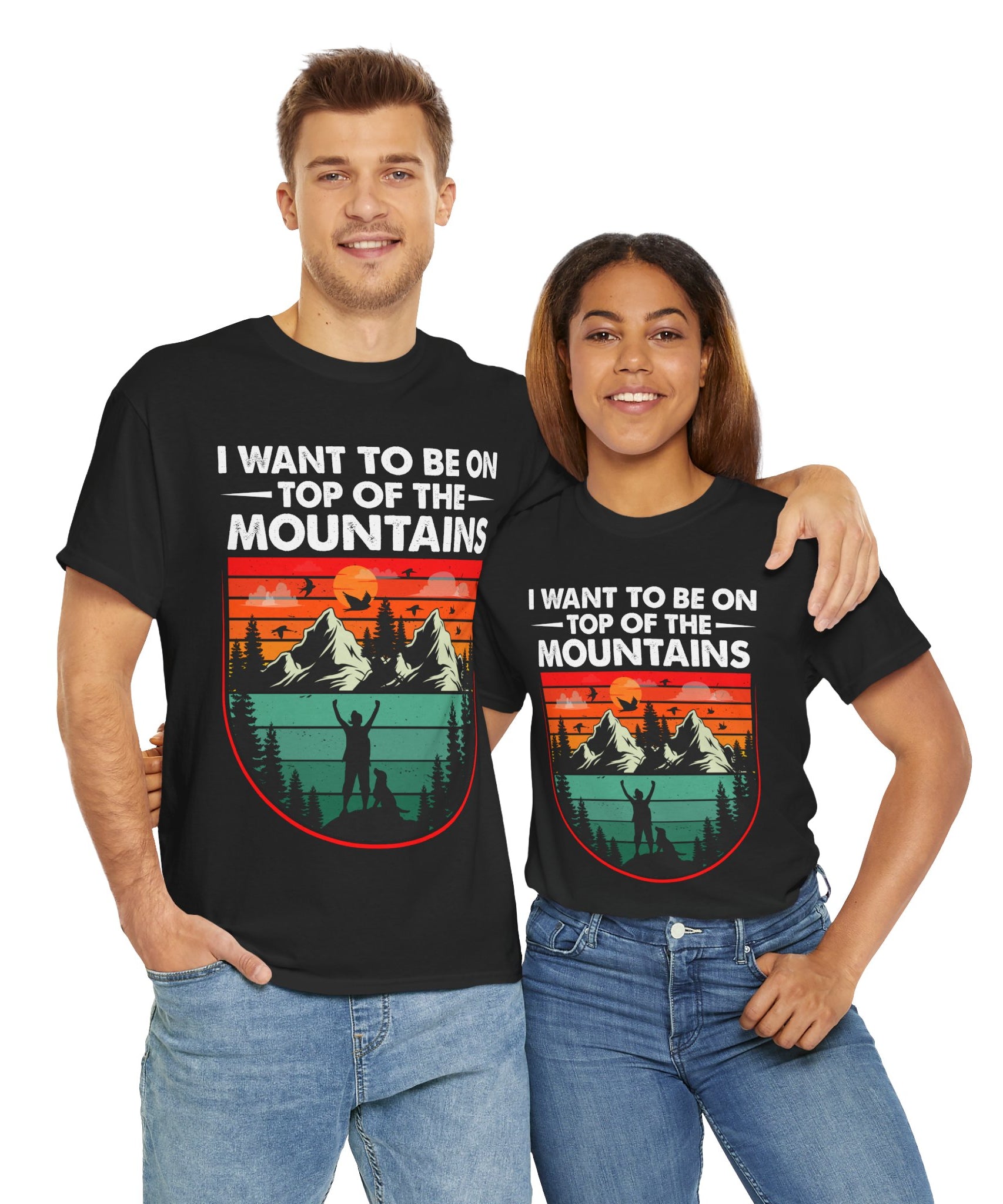 Retro Mountains T-Shirt - Adventure Vibes Tee