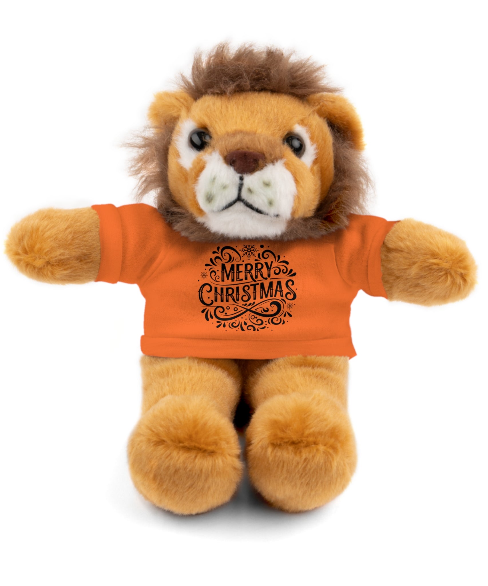 Festive Merry Christmas Stuffed Lion | Gallory Hive
