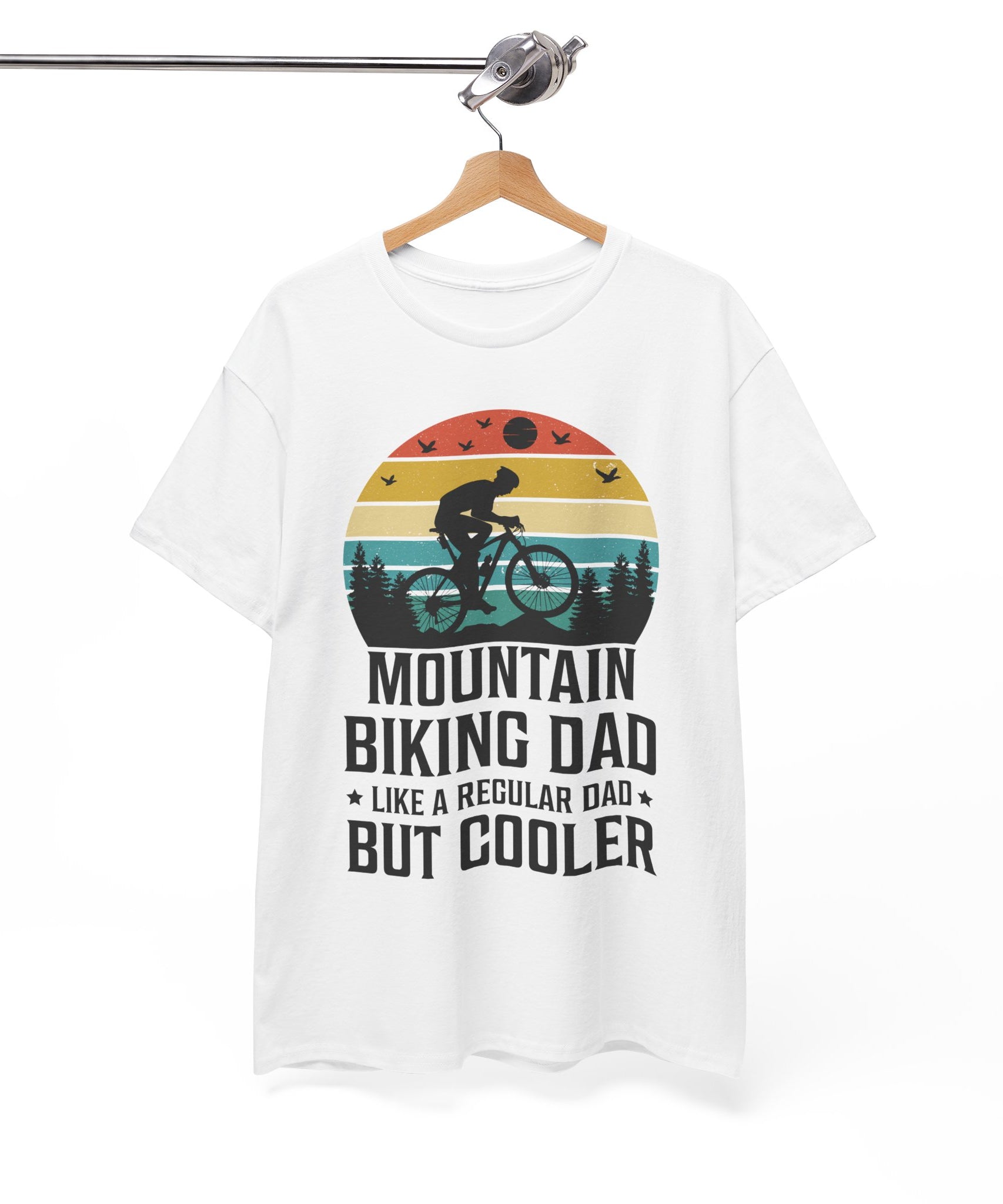Retro Mountain Biking Dad Tee - Unique Gift Idea | Gallory Hive