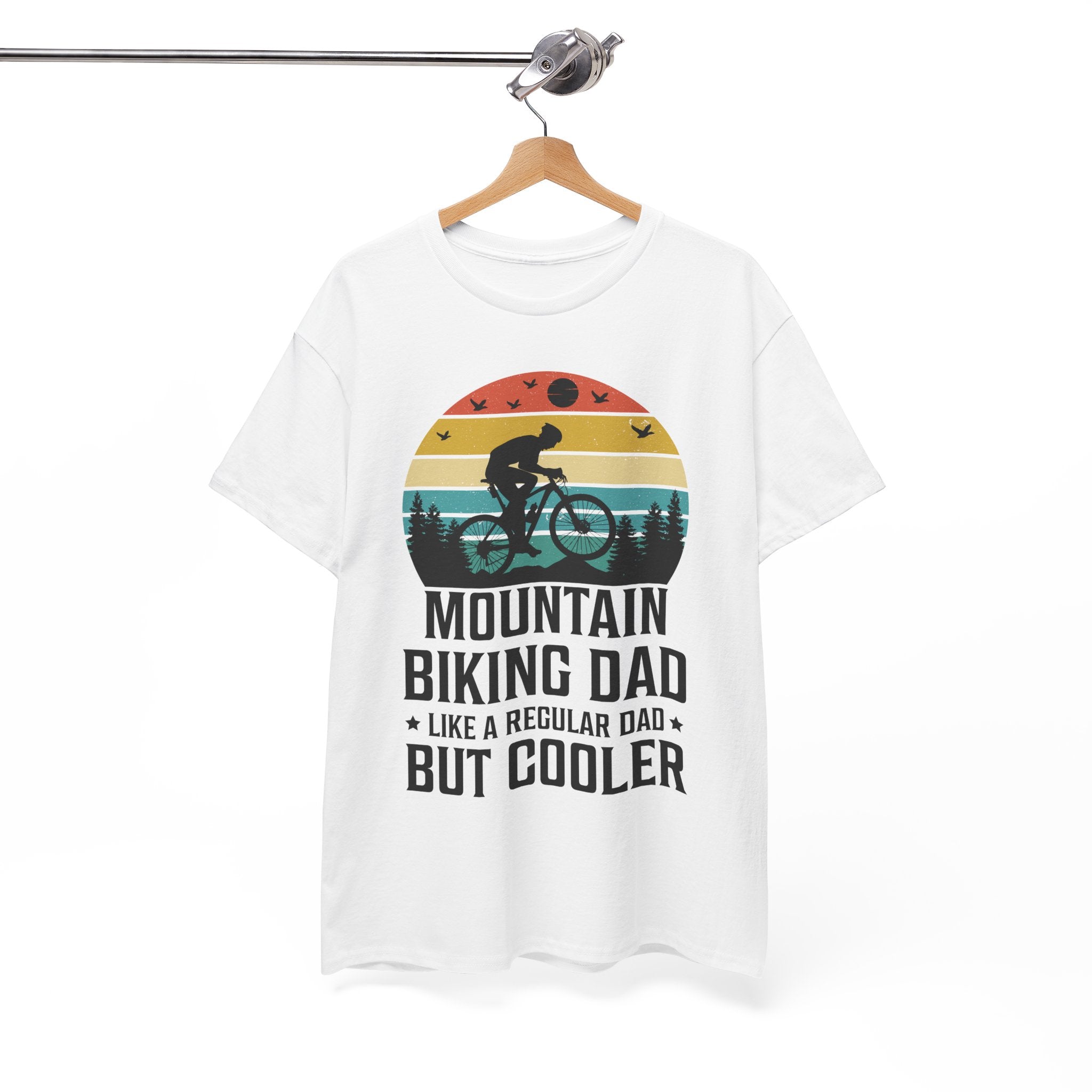 Retro Mountain Biking Dad Tee - Unique Gift Idea | Gallory Hive