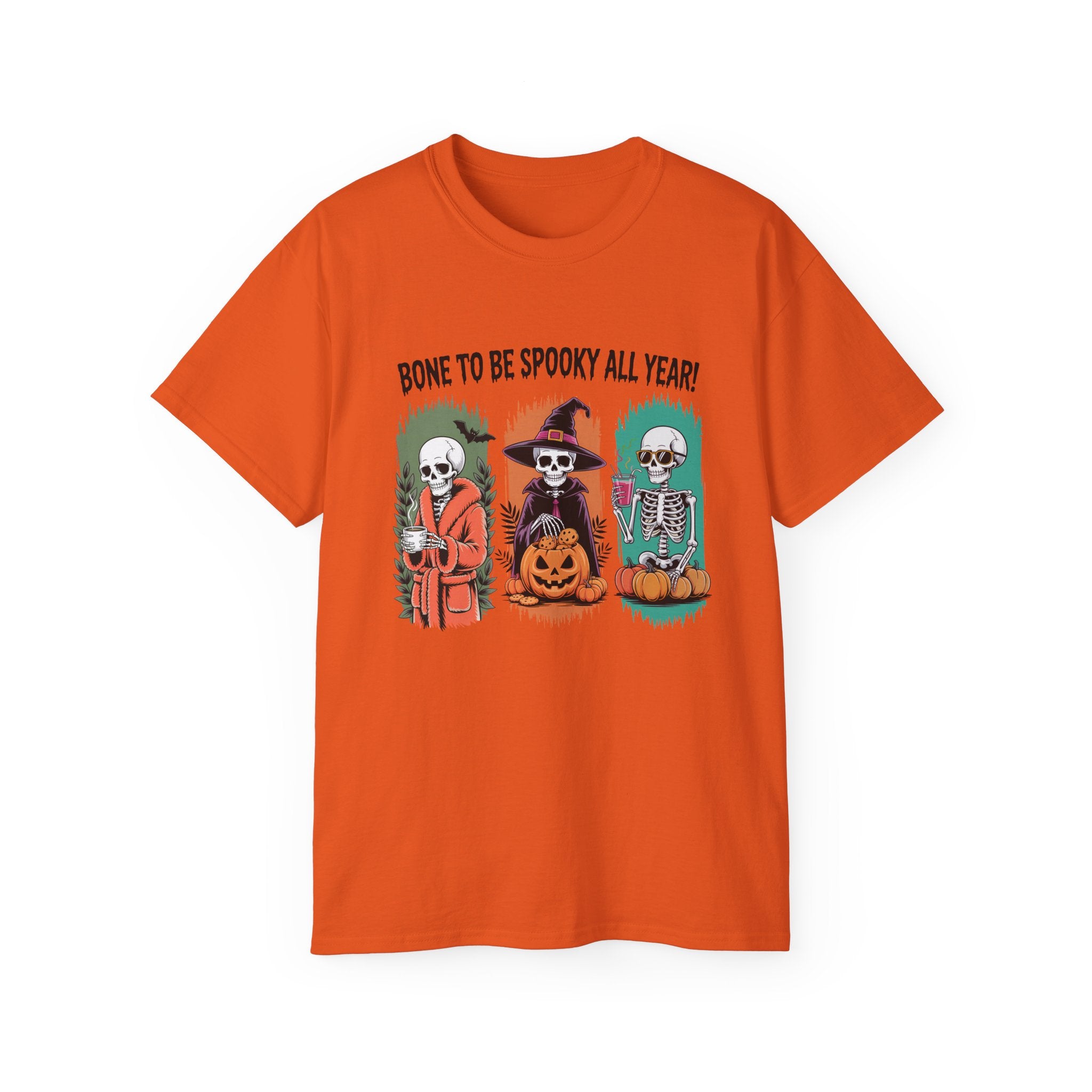 Spooky All Year Skeleton Halloween Tee