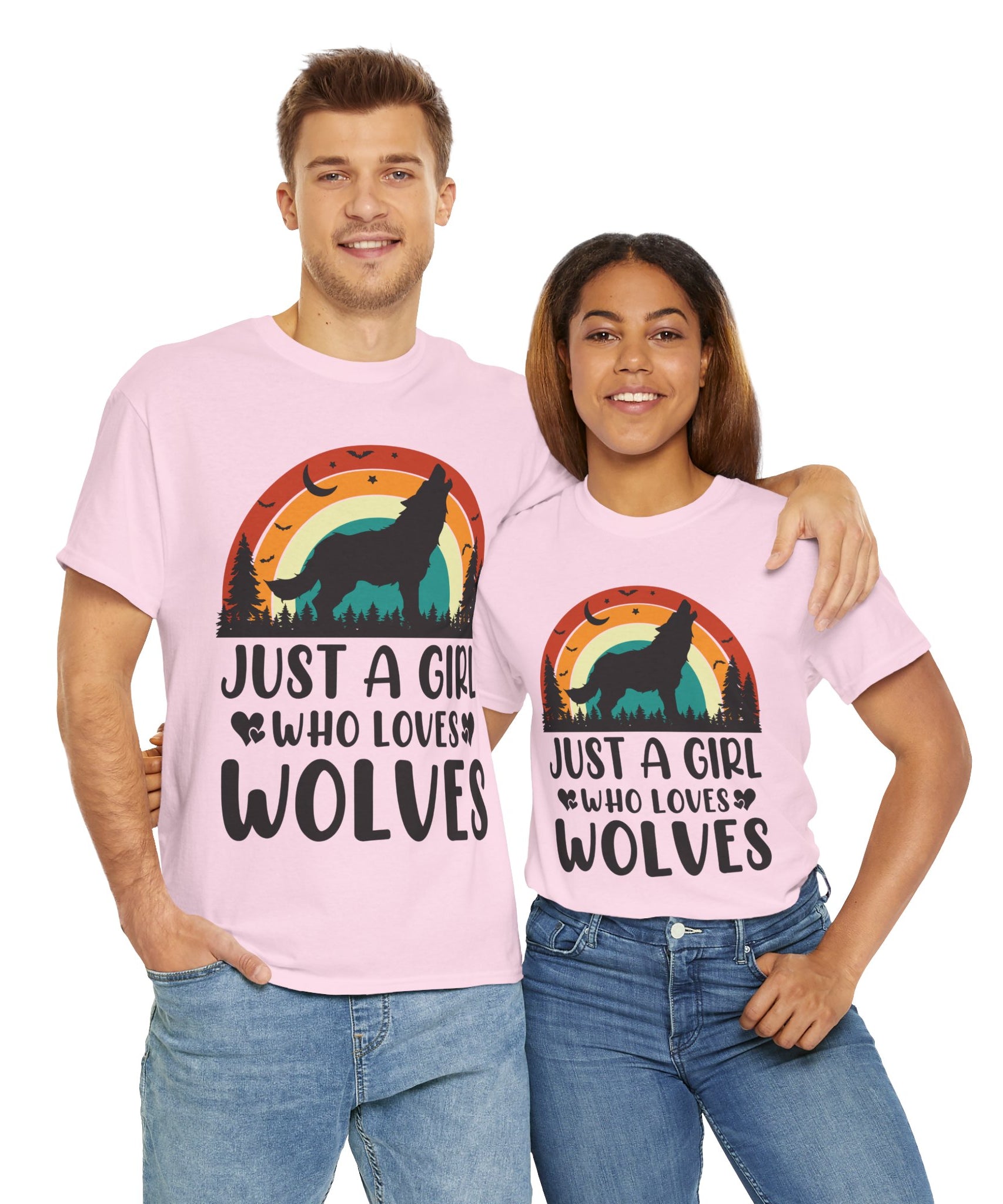 Vintage Wolf Lover Girl Tee