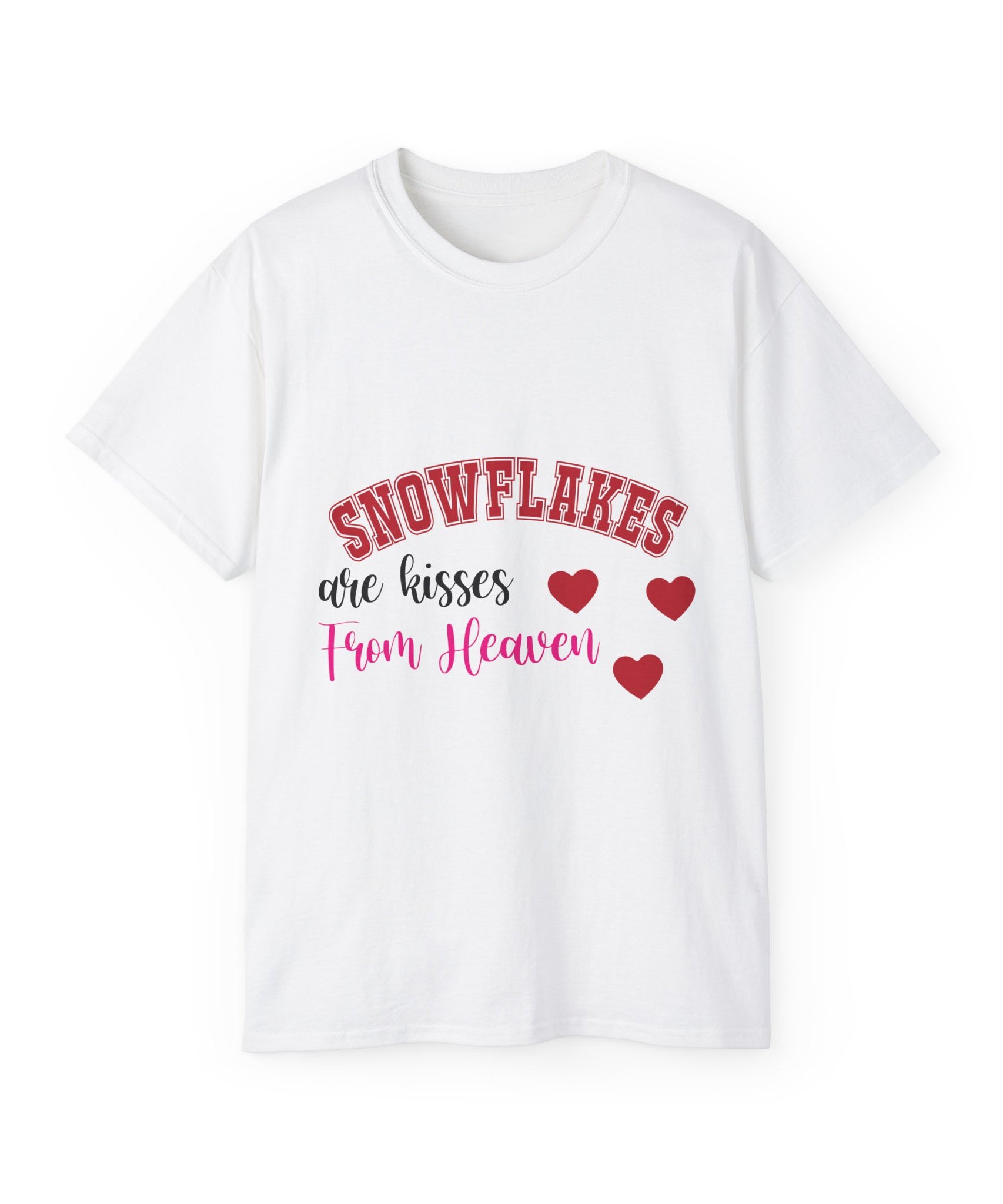 Snowflakes & Hearts Christmas T-Shirt | Gallory Hive