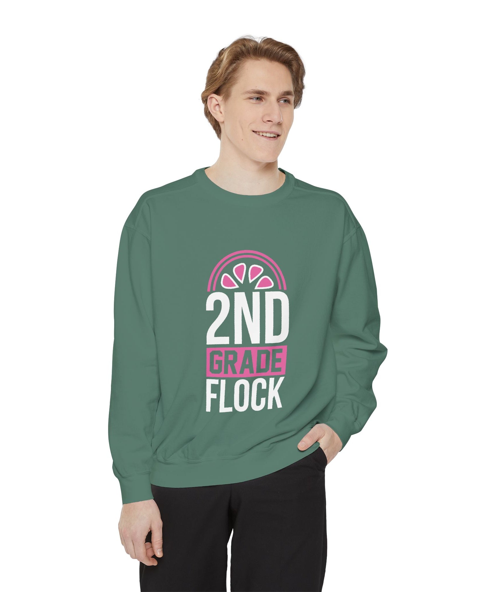 Unisex 2nd Grade Flock Sweatshirt | Perfect for Teachers, Back to School, Classroom, Gift for Kids, Cozy Style