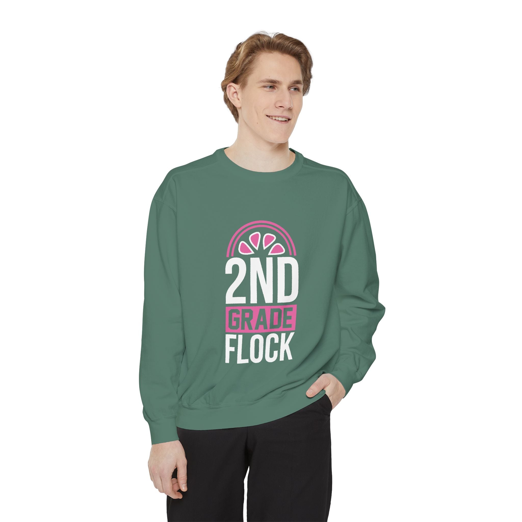 Unisex 2nd Grade Flock Sweatshirt | Perfect for Teachers, Back to School, Classroom, Gift for Kids, Cozy Style