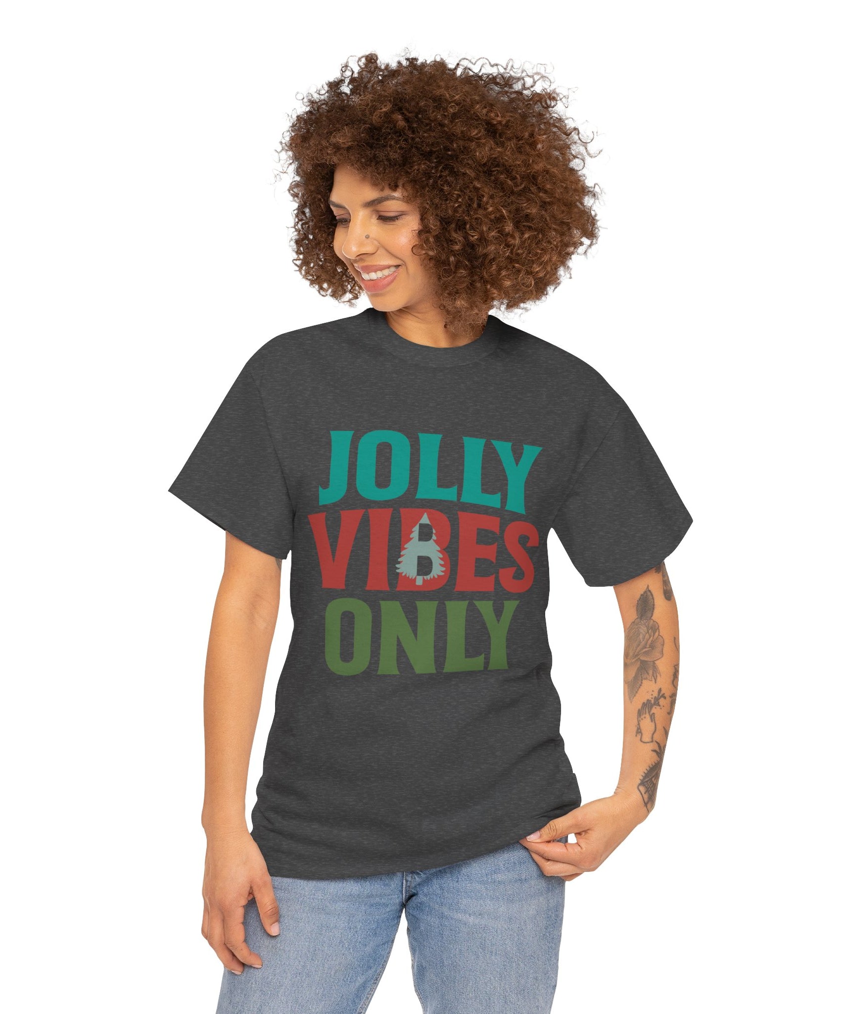Festive Jolly Vibes Christmas T-Shirt | Gallory Hive