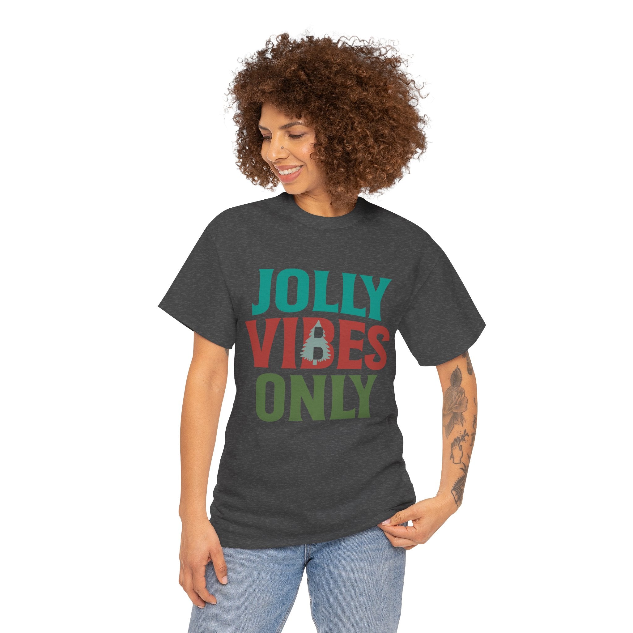 Festive Jolly Vibes Christmas T-Shirt | Gallory Hive