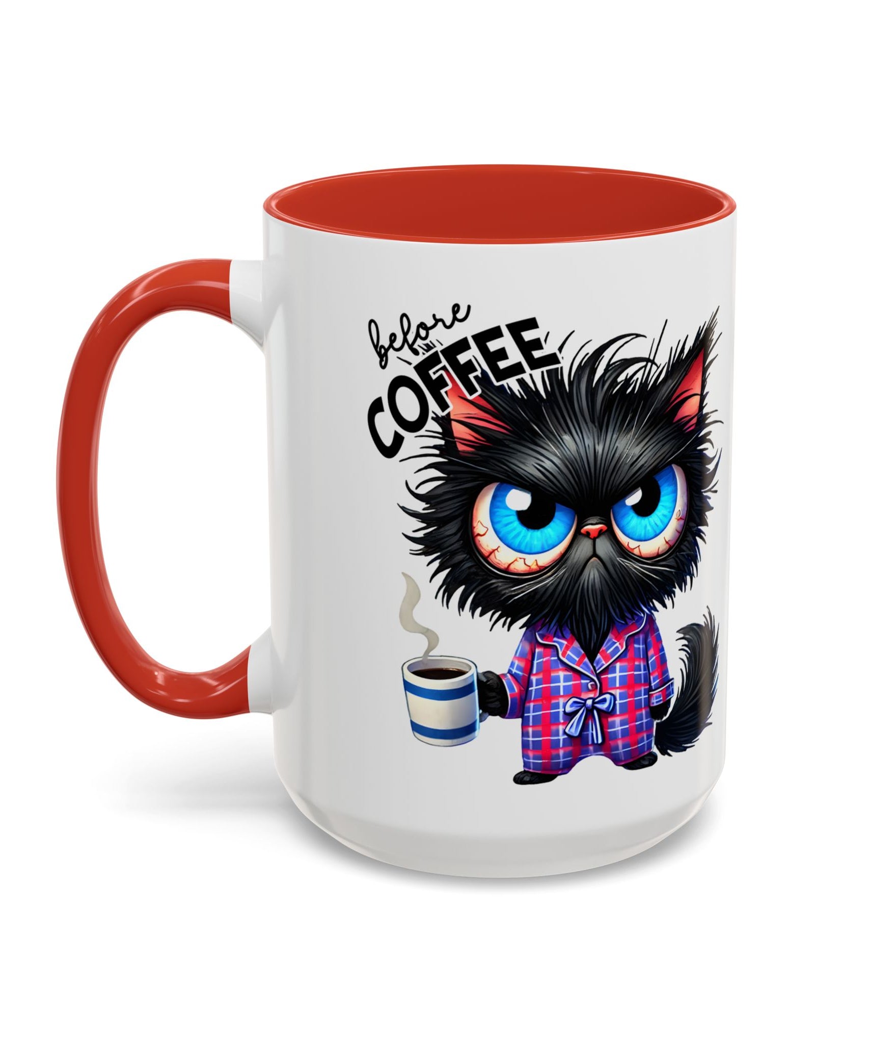 Cute Black Cat Accent Coffee Mug  Gallory Hive