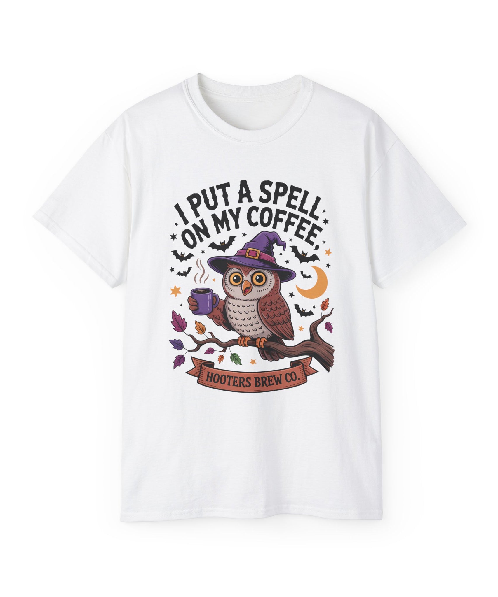 Halloween Owl Coffee Tee - Festive Wear | Gallory Hive