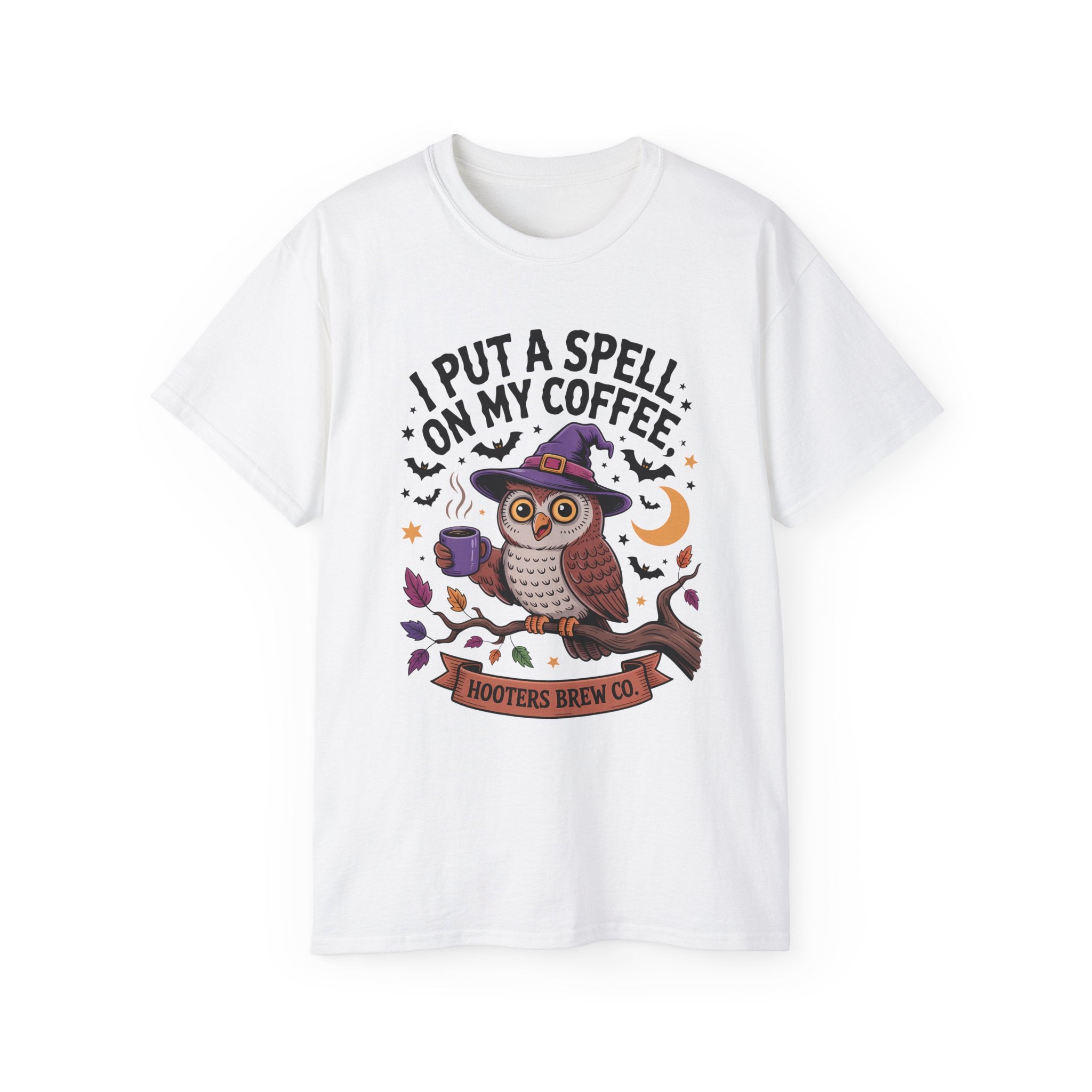Halloween Owl Coffee Tee - Festive Wear | Gallory Hive