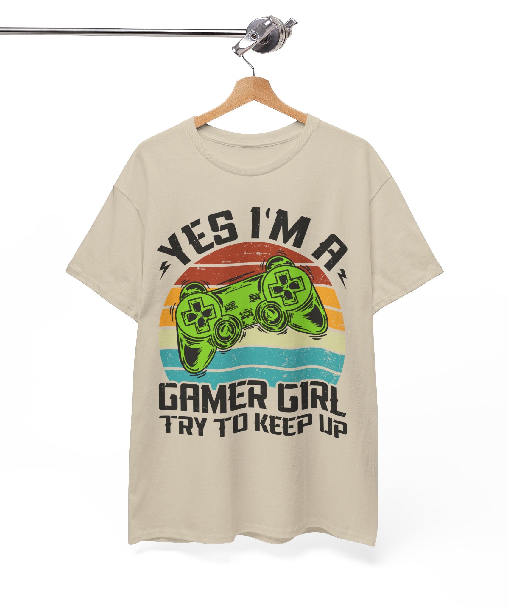 Retro Gamer Girl Tee - Gaming Vibes
