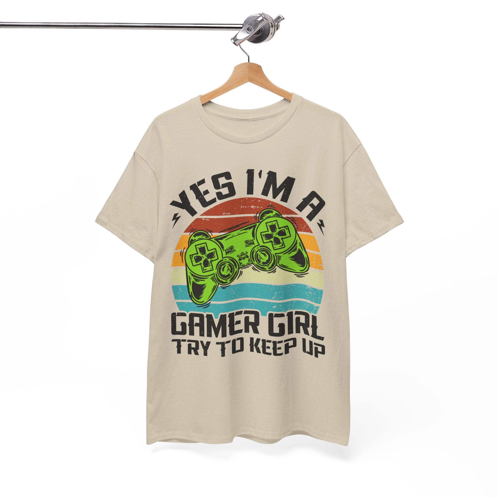 Retro Gamer Girl Tee - Gaming Vibes