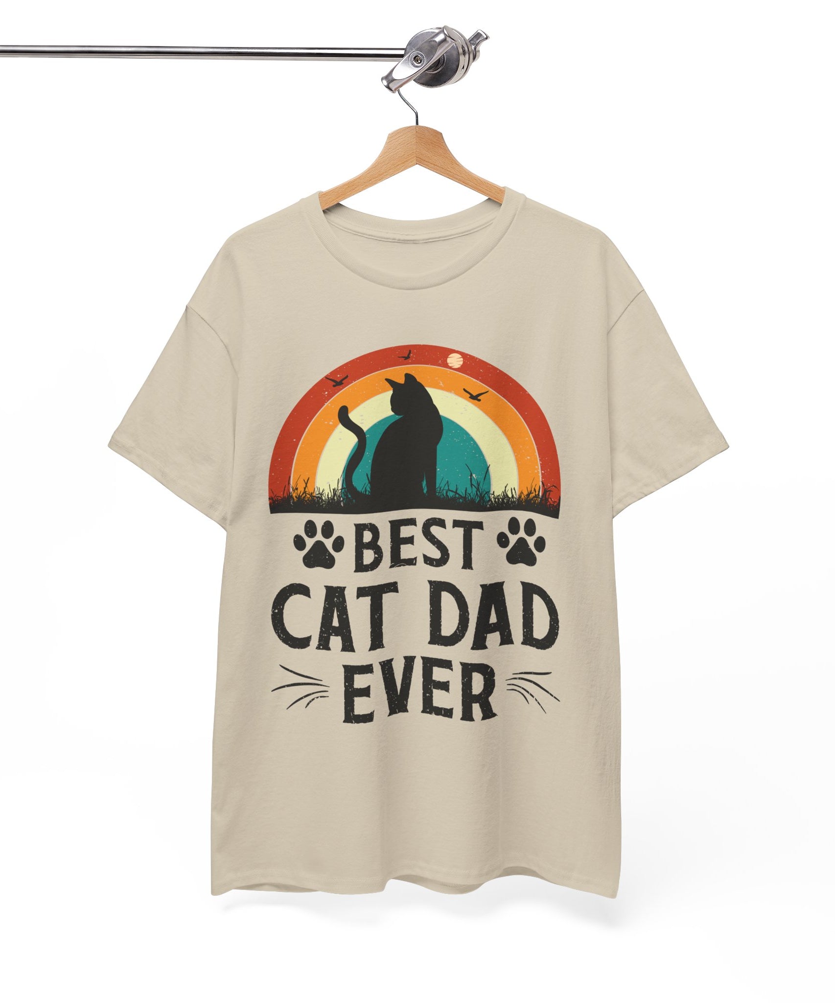 Best Cat Dad Ever T-Shirt Retro | Gallory Hive