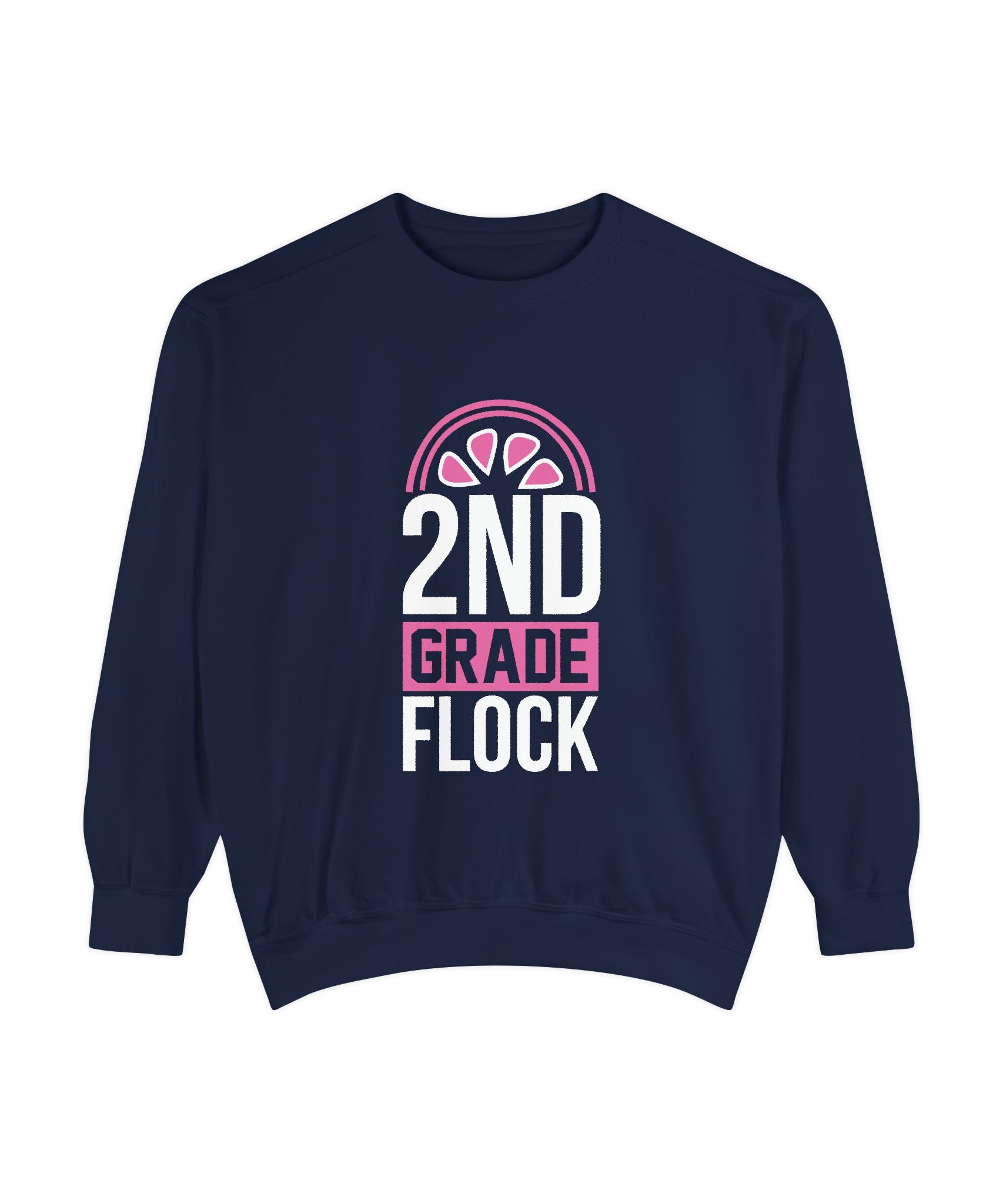 Unisex 2nd Grade Flock Sweatshirt | Perfect for Teachers, Back to School, Classroom, Gift for Kids, Cozy Style