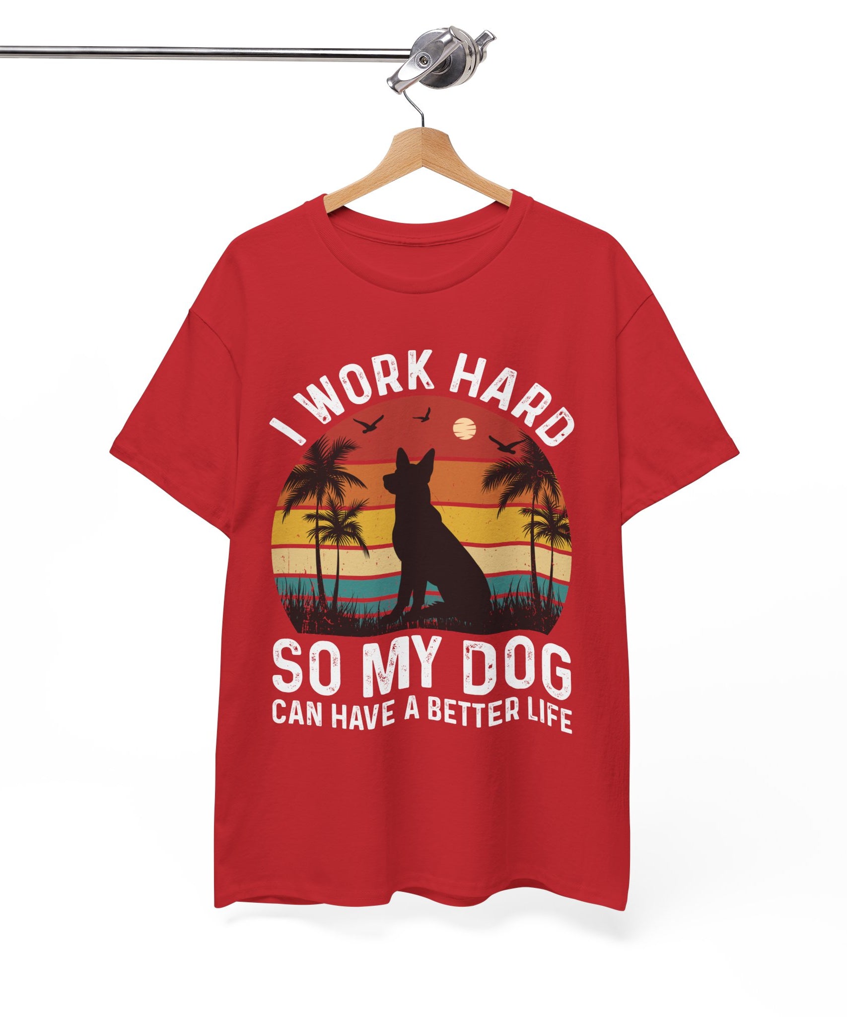 Retro Dog Lover Tee - Work Hard for My Pet | Gallory Hive