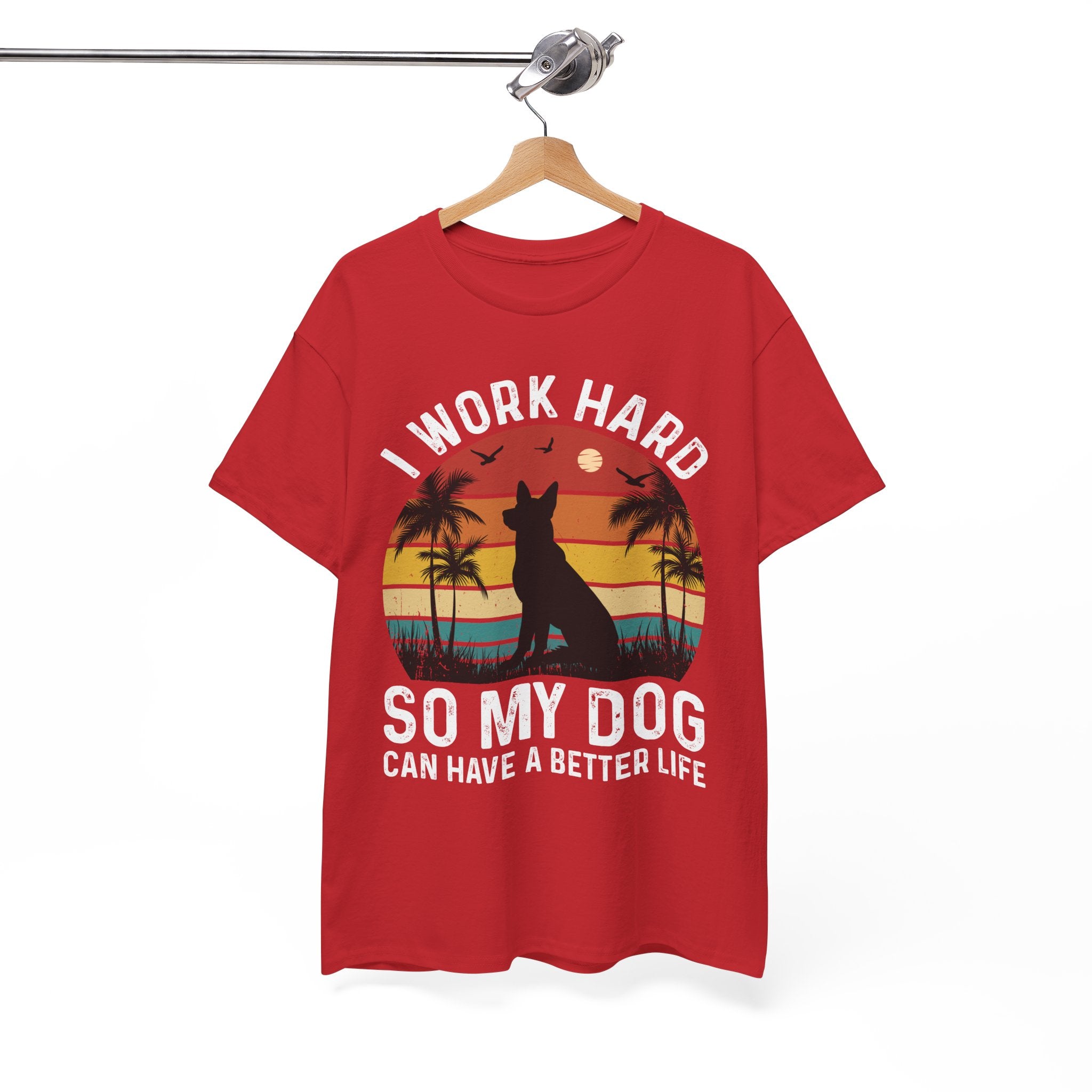 Retro Dog Lover Tee - Work Hard for My Pet | Gallory Hive