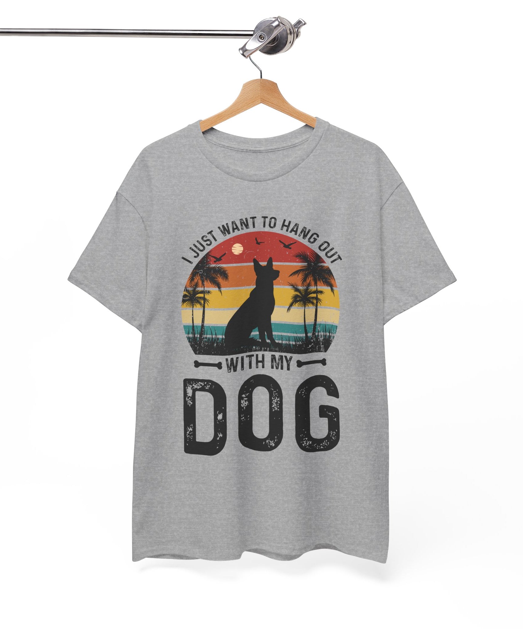Retro Dog T-Shirt - Beach Hangout Design