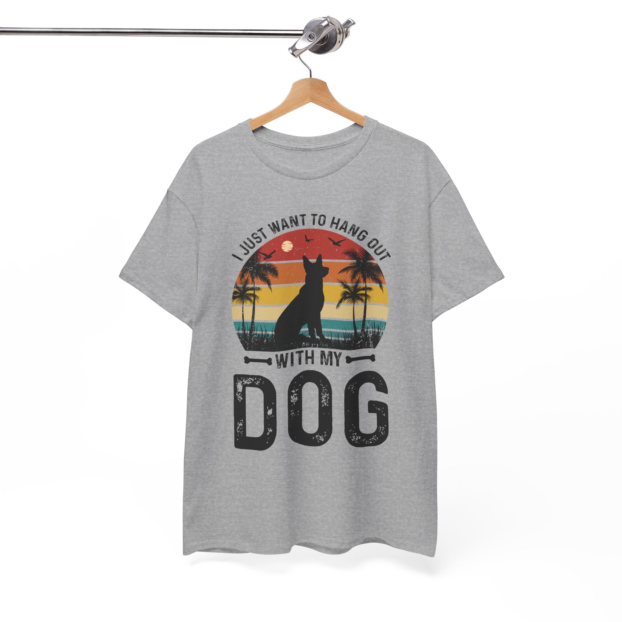 Retro Dog T-Shirt - Beach Hangout Design