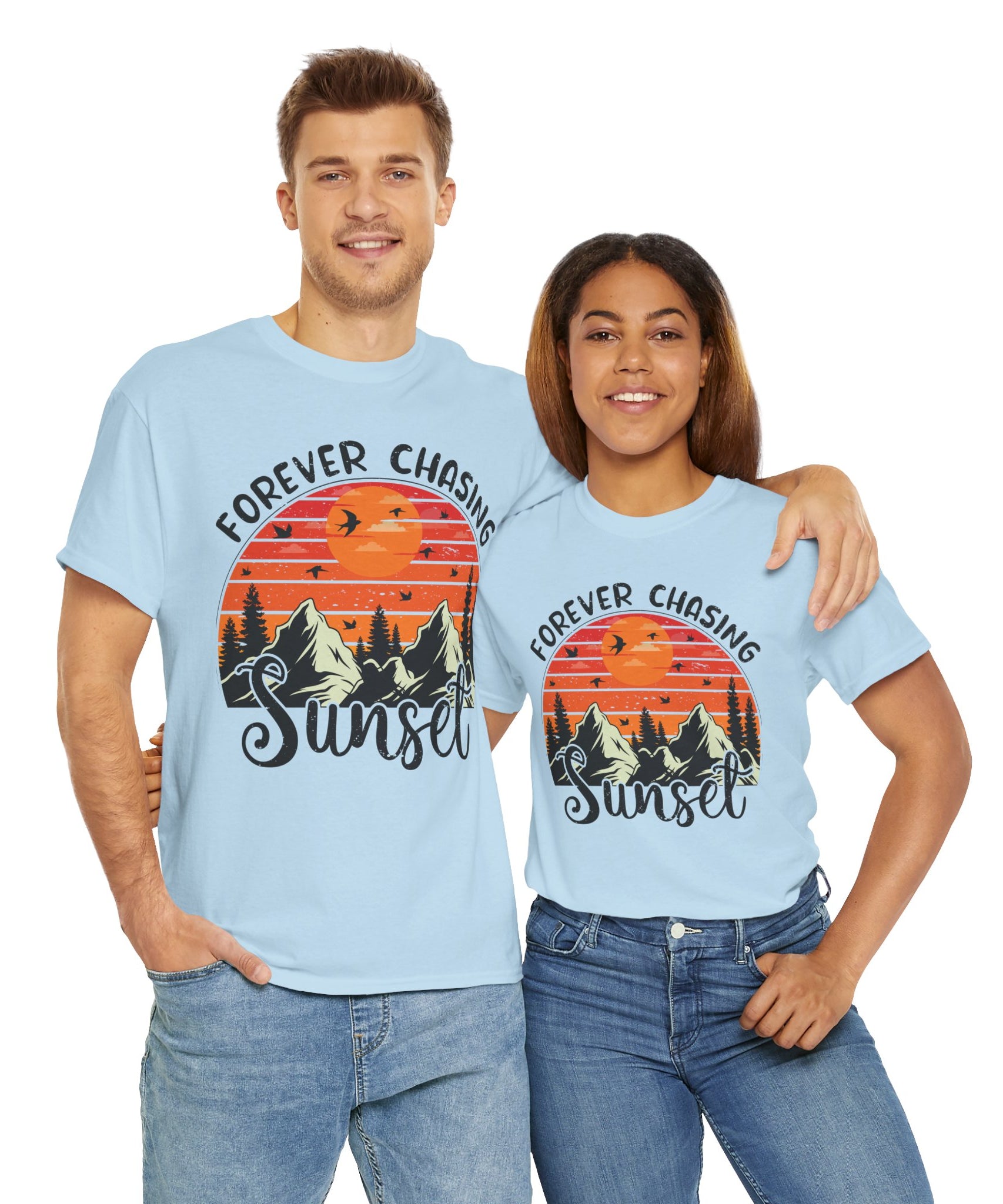 Sunset Mountain Scene T-Shirt