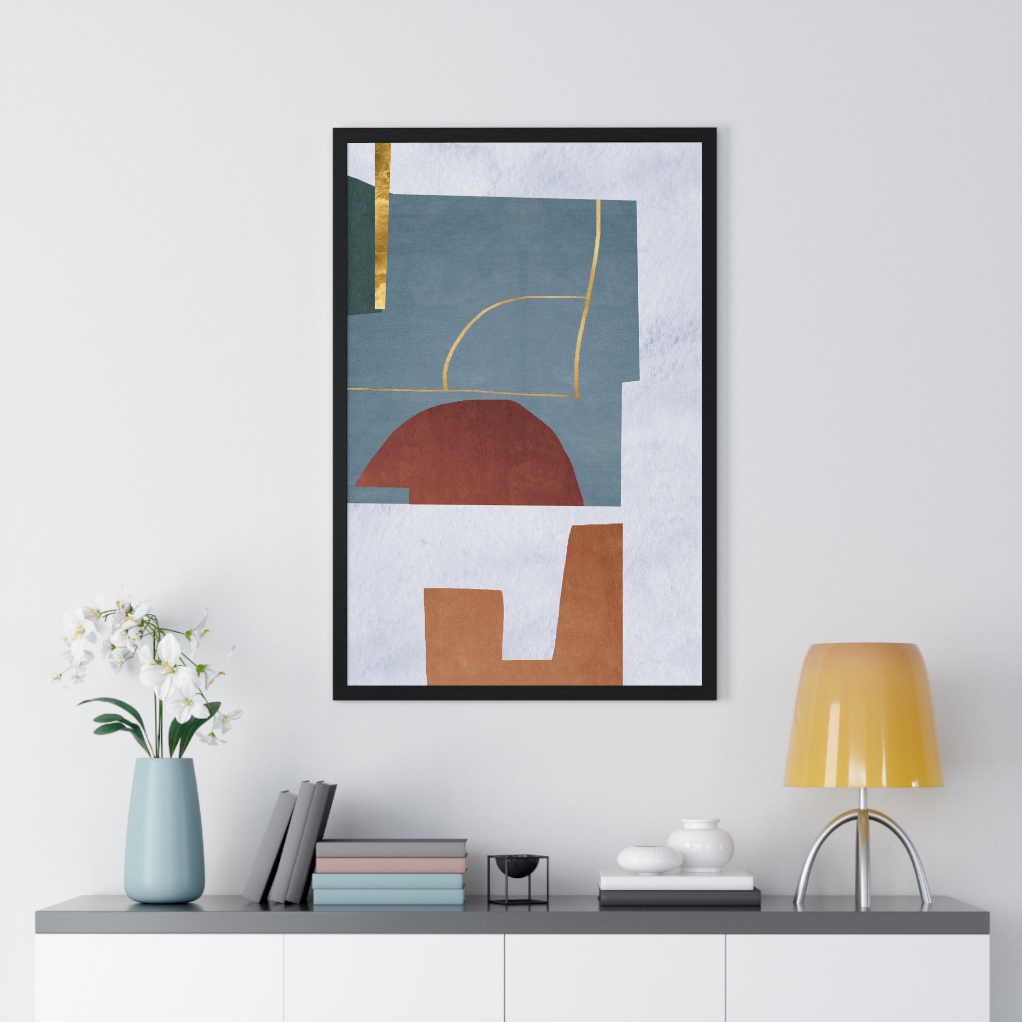 Abstract Carpet Texture Art – Wooden Framed Print