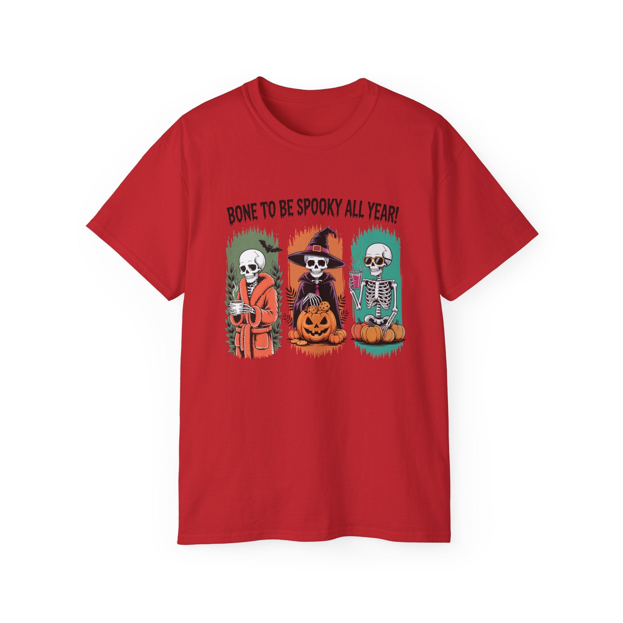 Spooky All Year Skeleton Halloween Tee | Gallory Hive