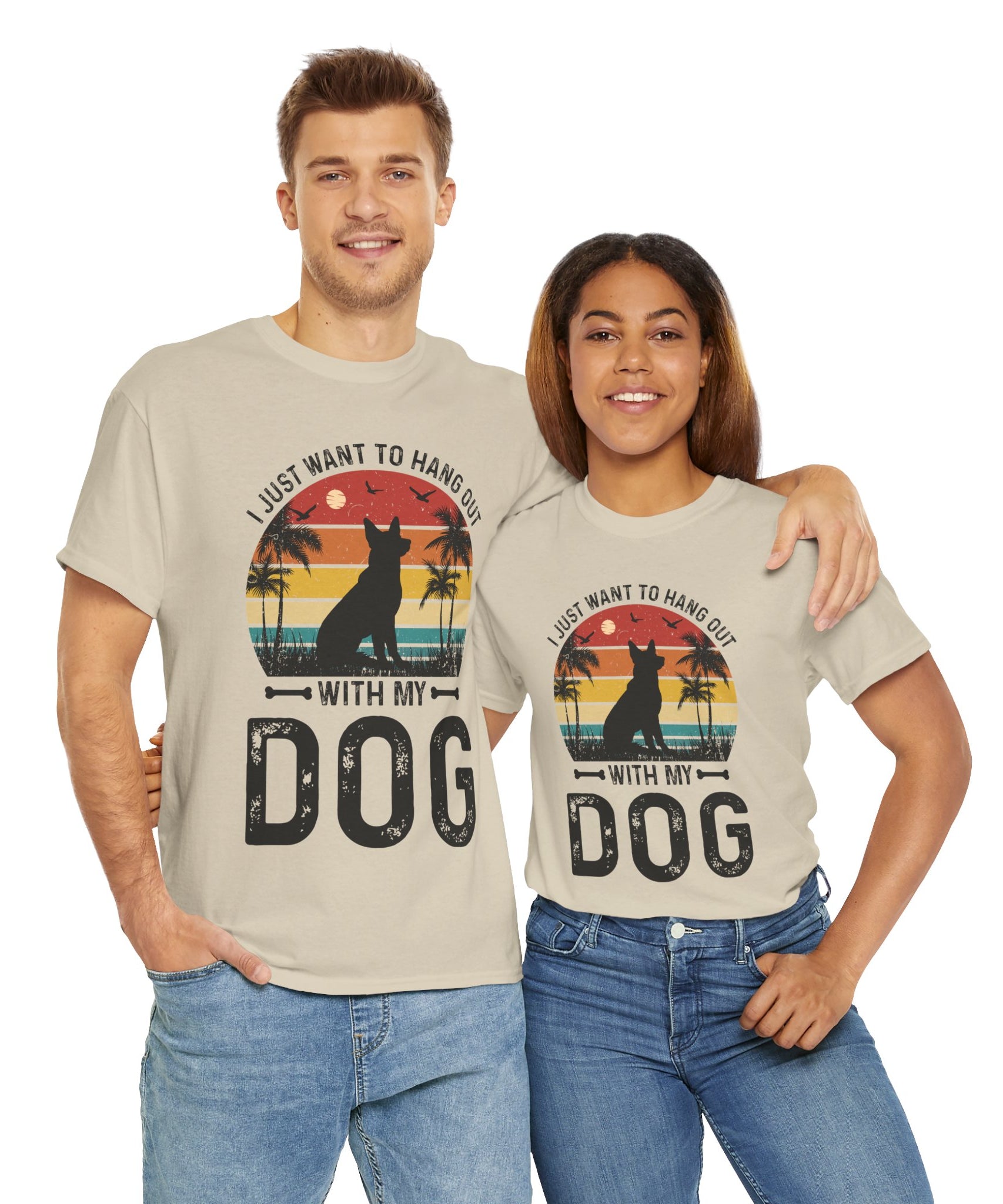 Retro Dog T-Shirt - Beach Hangout Design