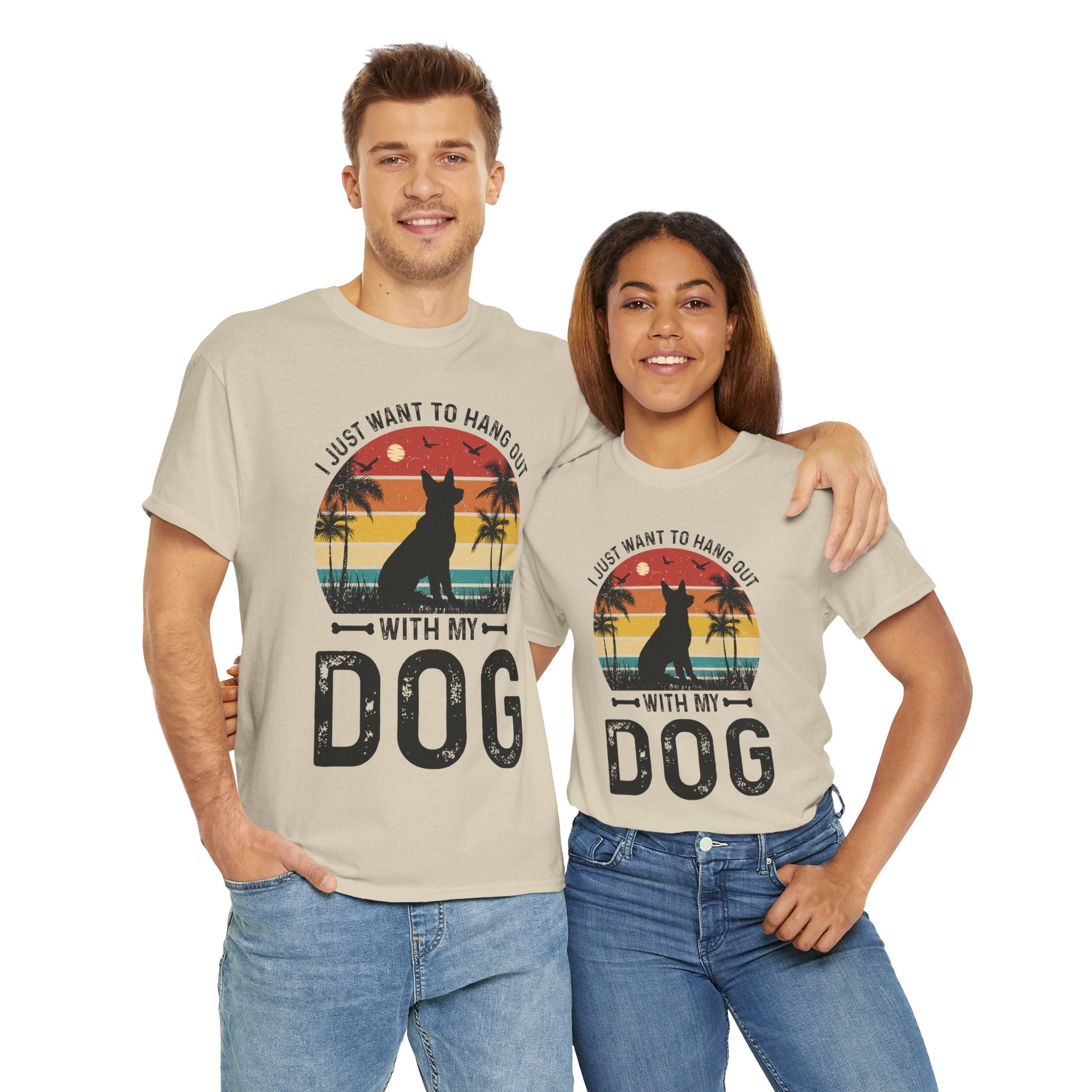 Retro Dog T-Shirt - Beach Hangout Design