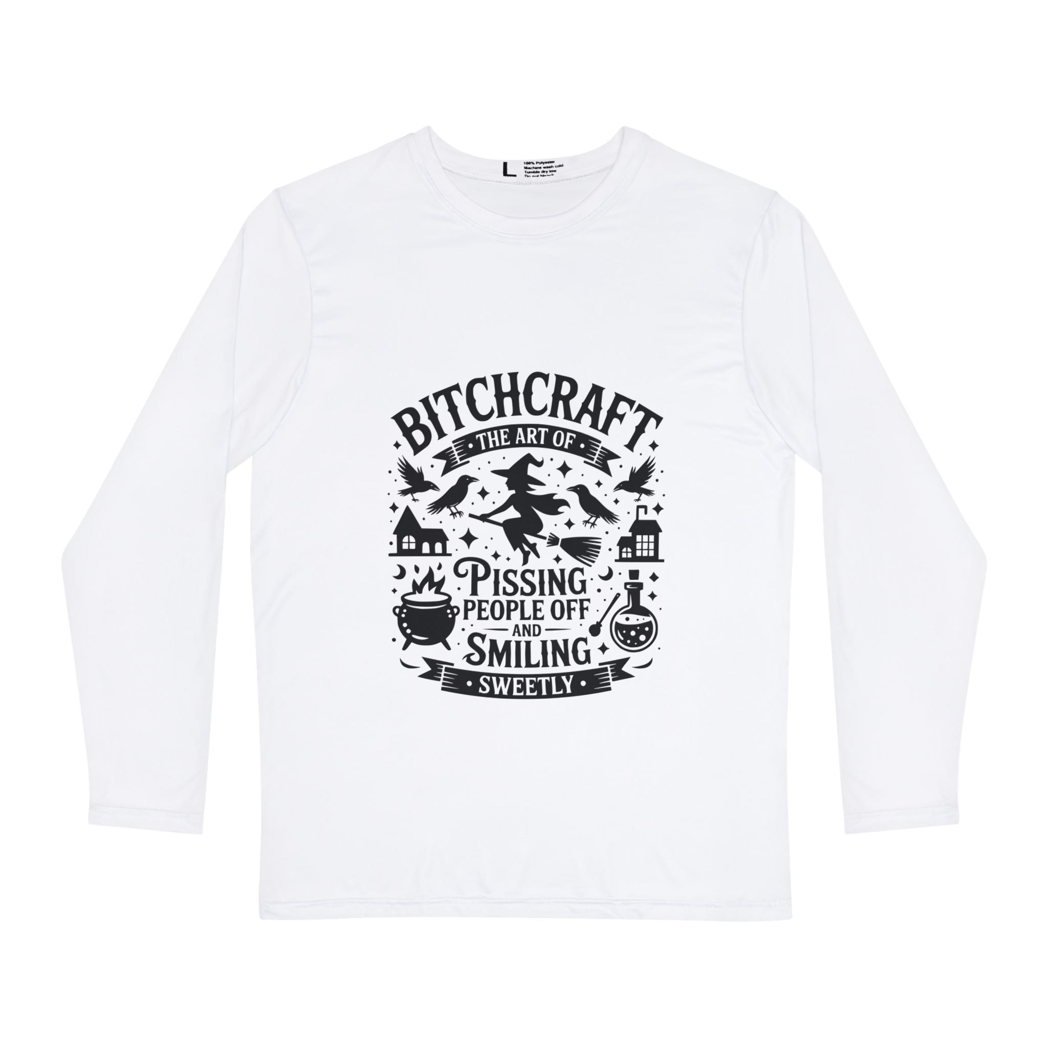 Men's Long Sleeve Shirt - Bitchcraft Design, Perfect for Witchy Vibes, Occult Lovers, Casual Wear, Halloween, Gifts