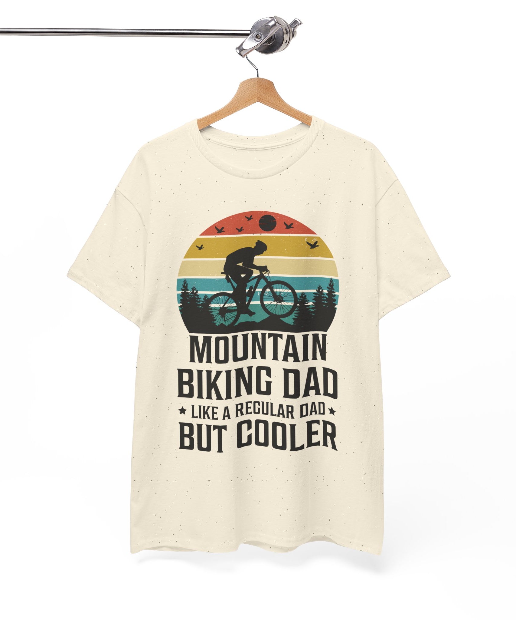 Retro Mountain Biking Dad Tee - Unique Gift Idea
