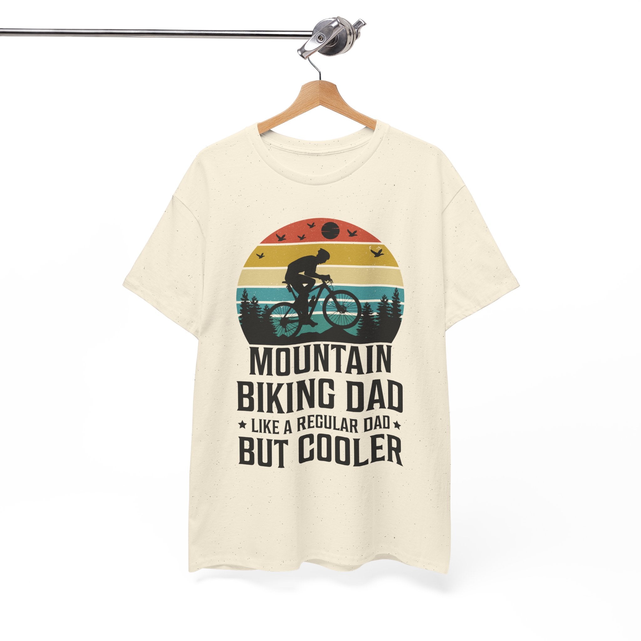 Retro Mountain Biking Dad Tee - Unique Gift Idea