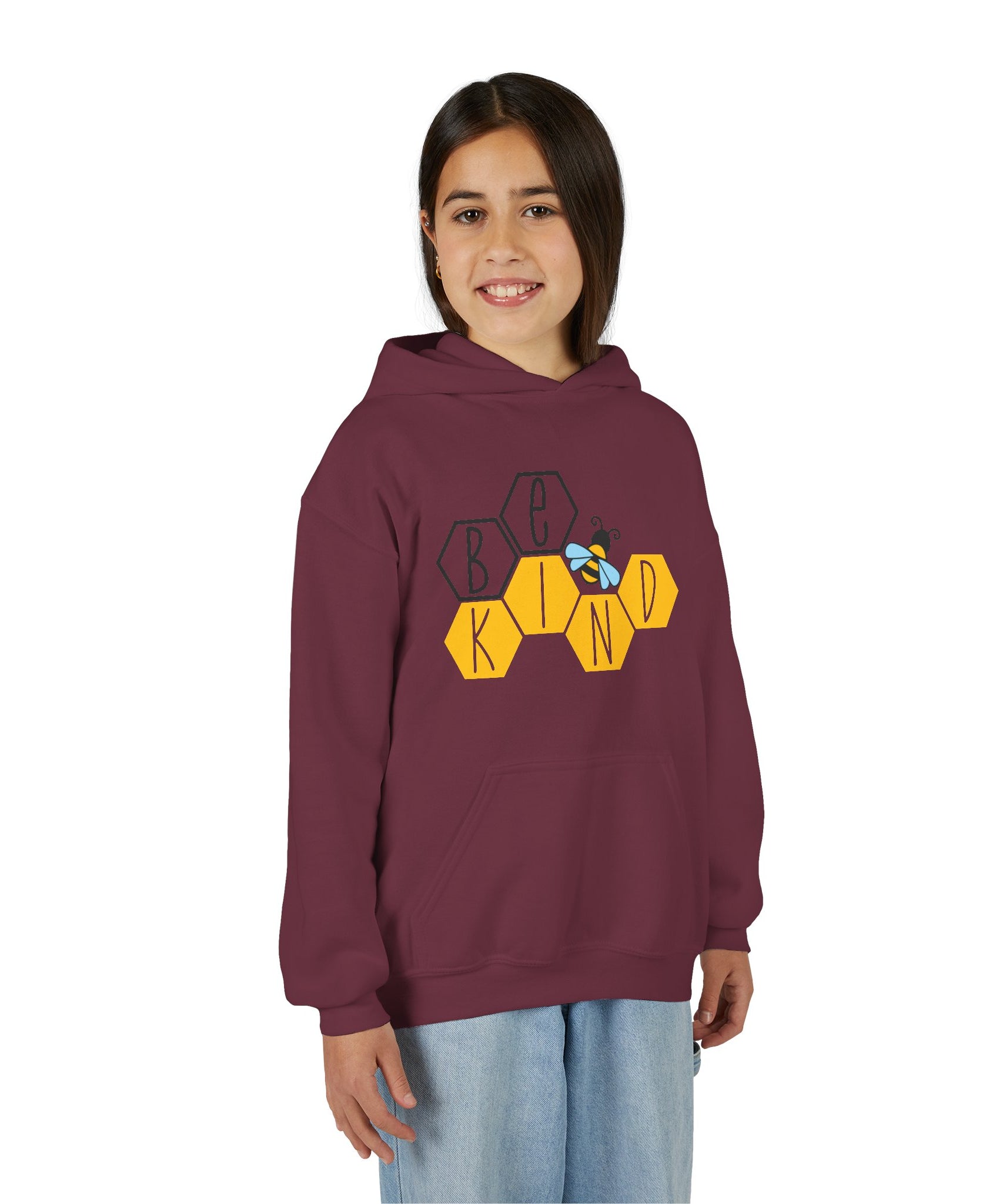 Unisex Kids Hoodie – Bee Kind & Cozy