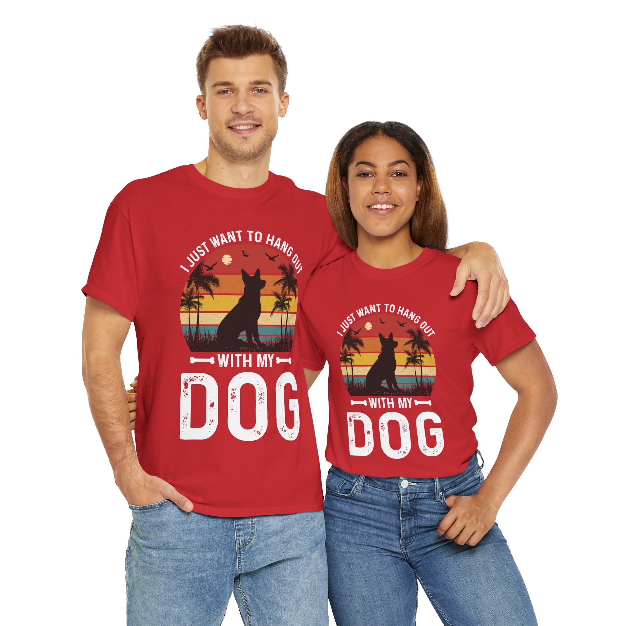 Retro Dog T-Shirt - Beach Hangout Design